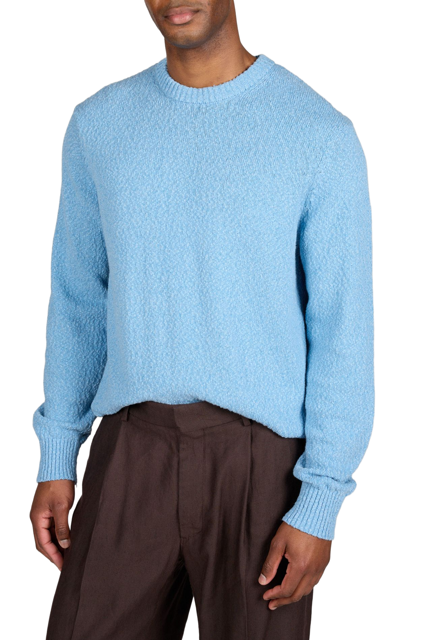 Pull droit col rond en coton ANNARR Bleu