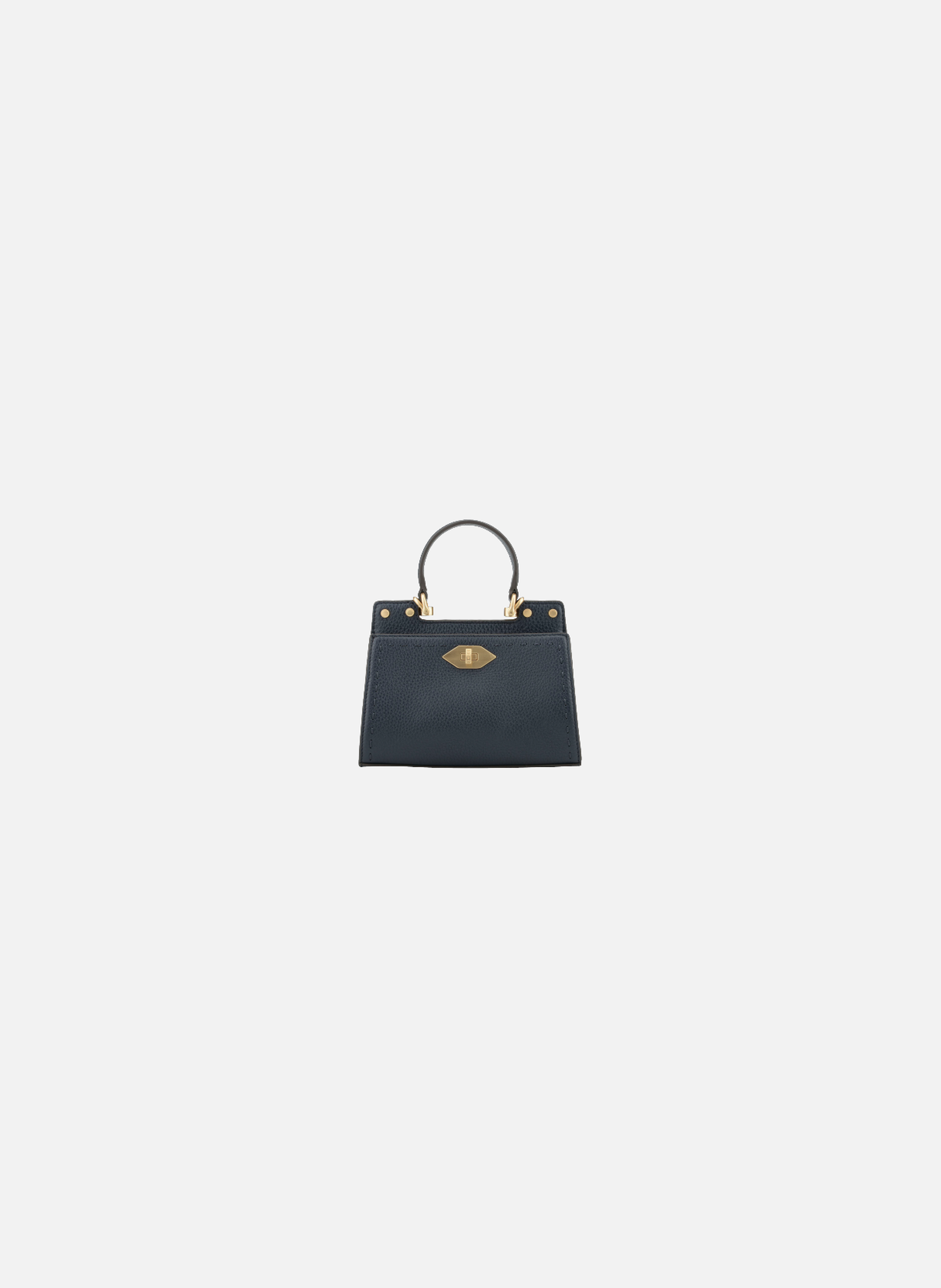 Trianon | sac à main micro en cuir de vachette POURCHET Bleu