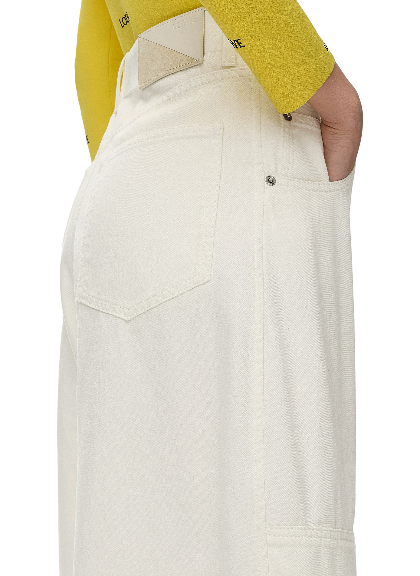 Jean large en denim LOEWE White