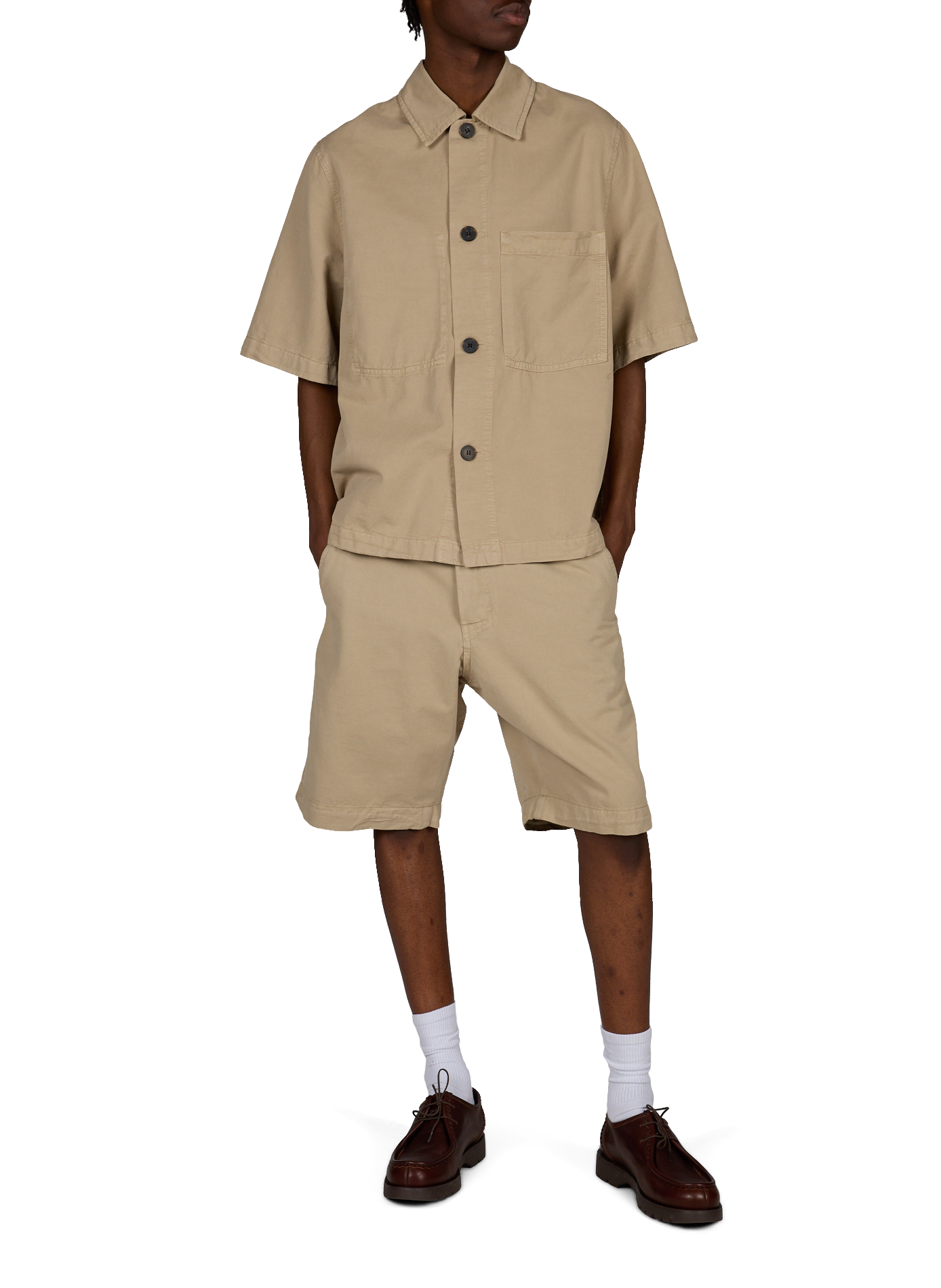 Kurzarmhemd mit Knöpfen ANNARR Beige