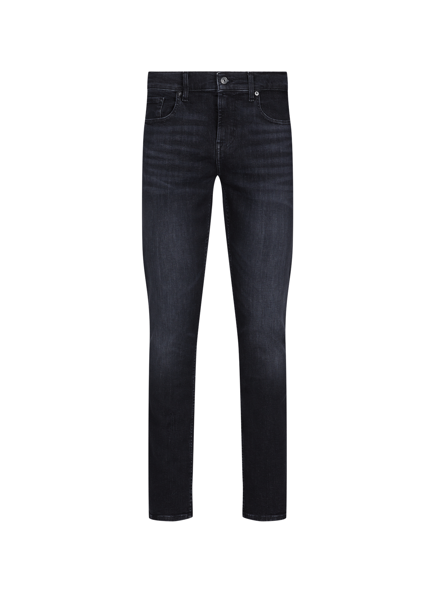Gewaschene Slimmy Jeans aus Baumwollmischung 7 FOR ALL MANKIND Schwarz