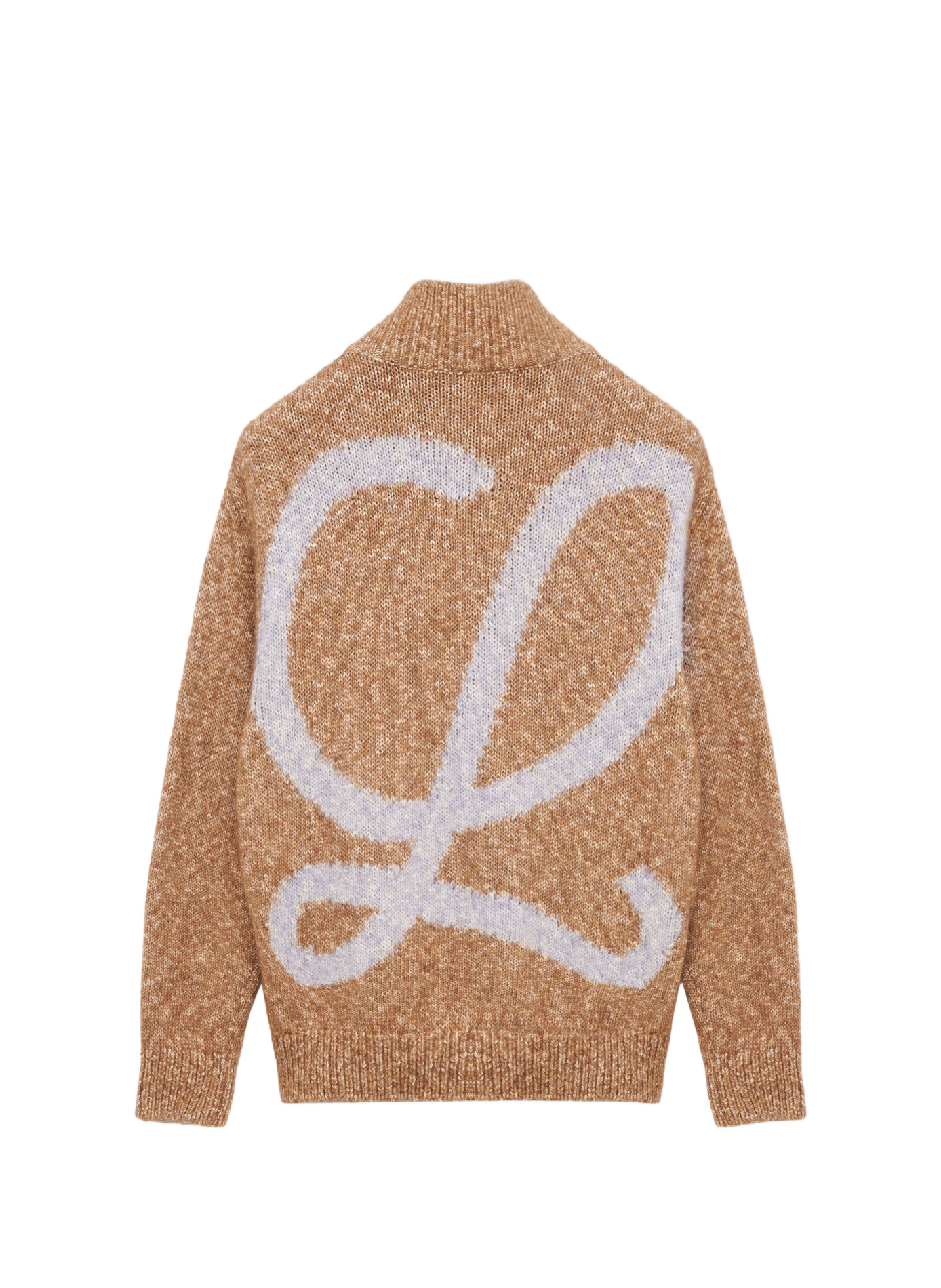 Gestreifter Cardigan aus Baumwolle, Leinen und Wolle LOEWE Beige