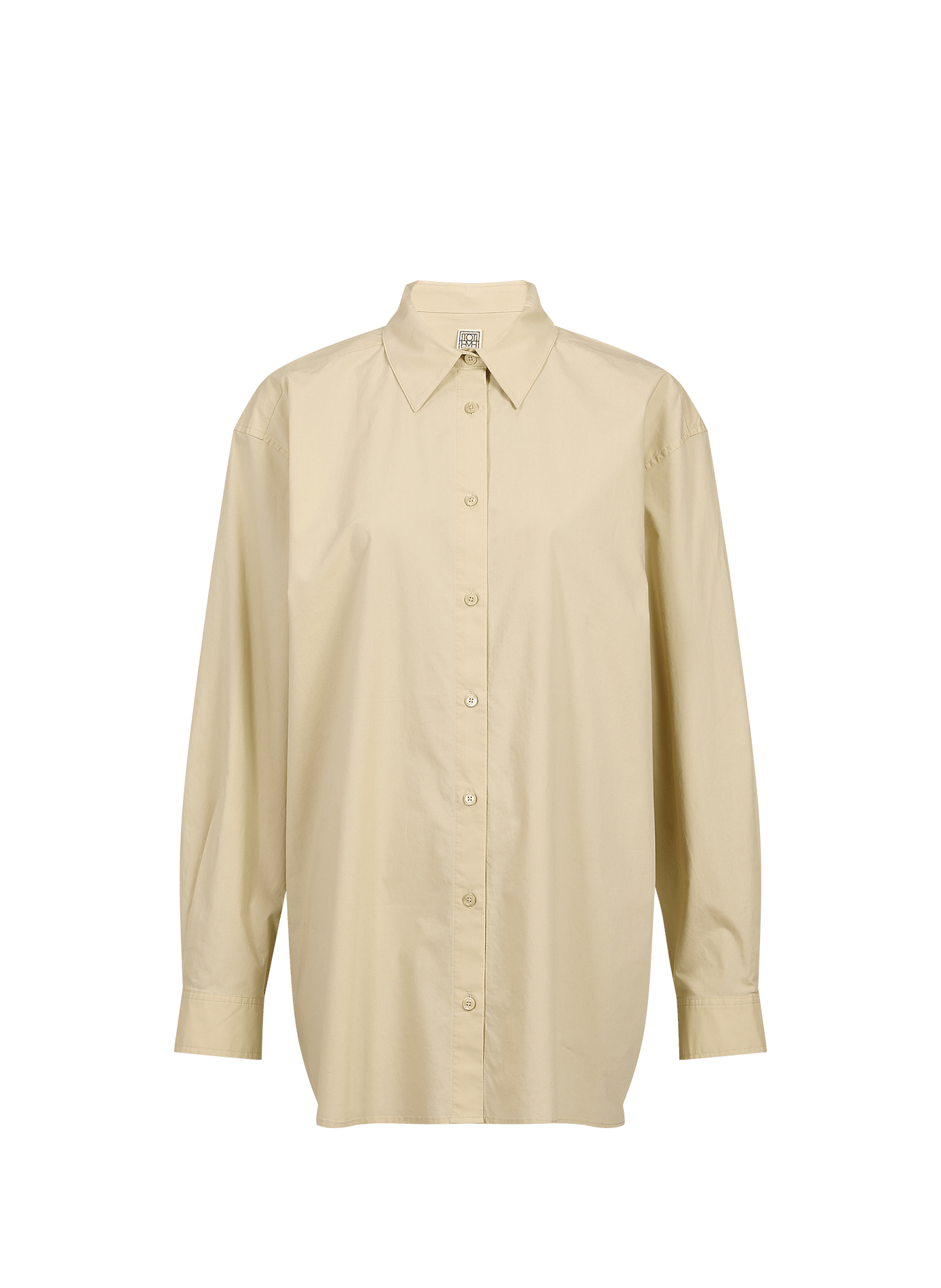 Loose-fit cotton shirt TOTEME Beige