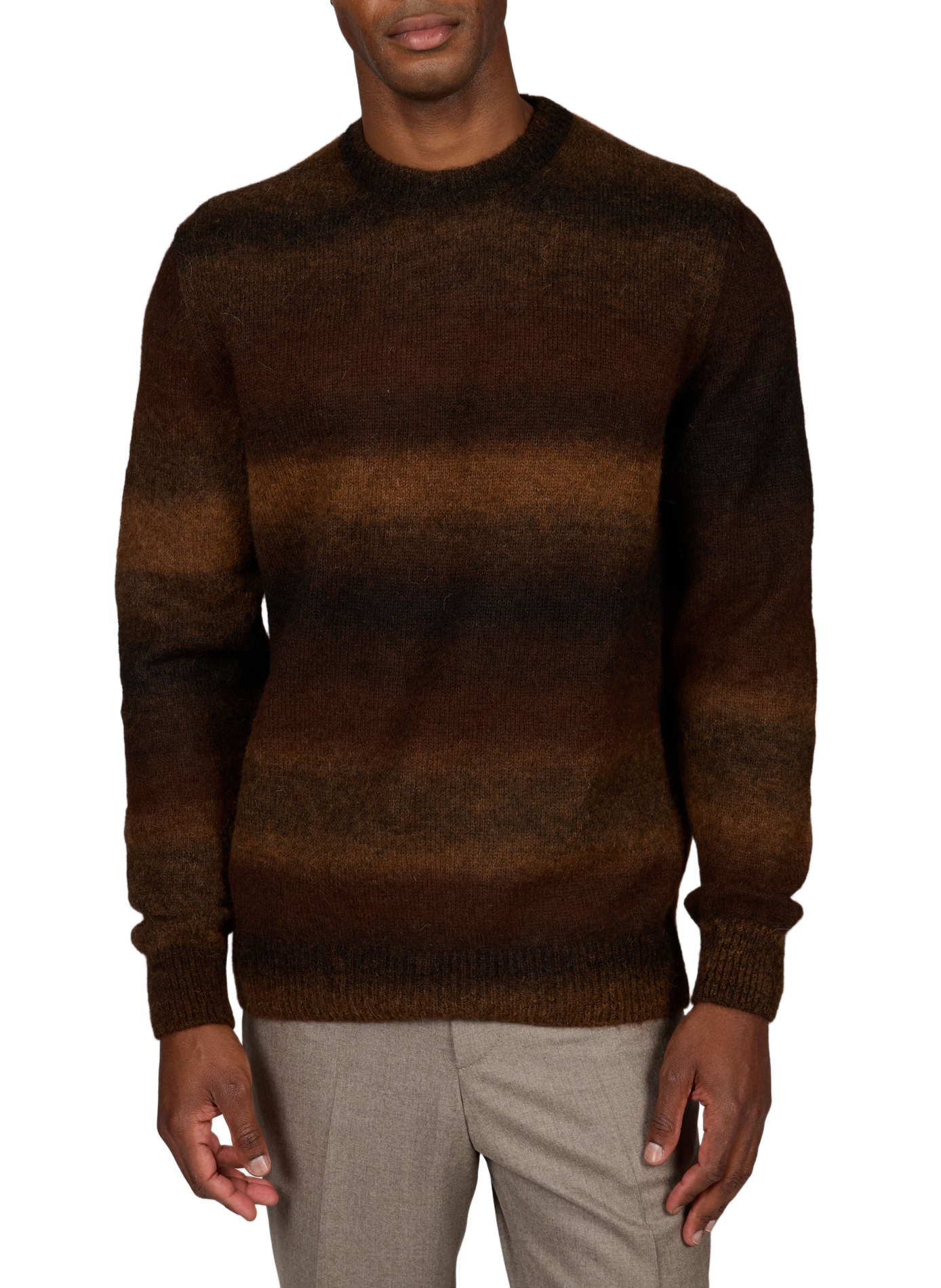 Ronde hals trui CORNELIANI Bruin