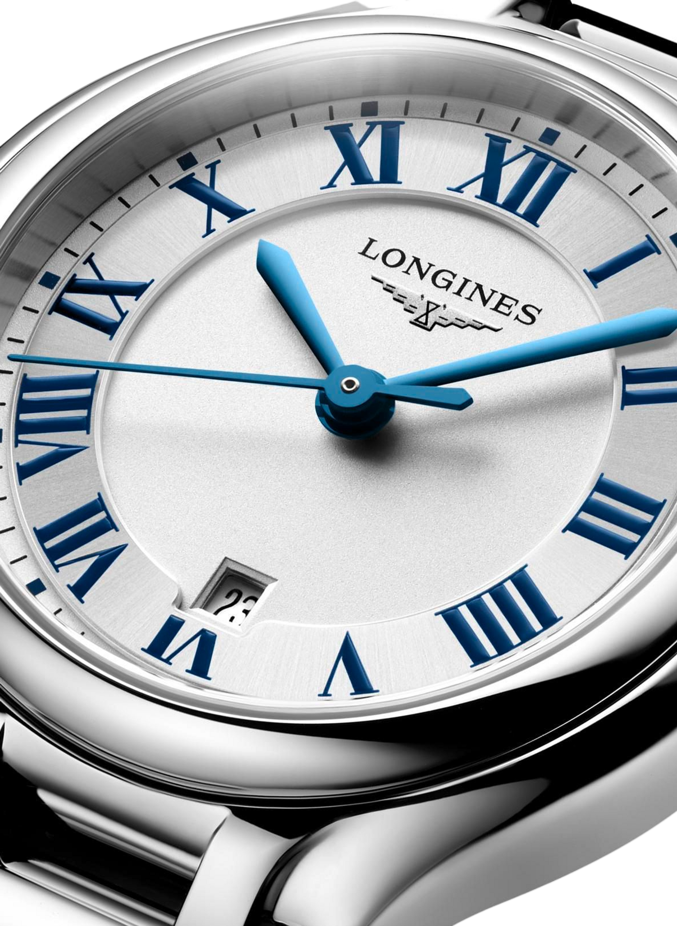 Montre automatique Longines PrimaLuna en acier inoxydable LONGINES Blanc