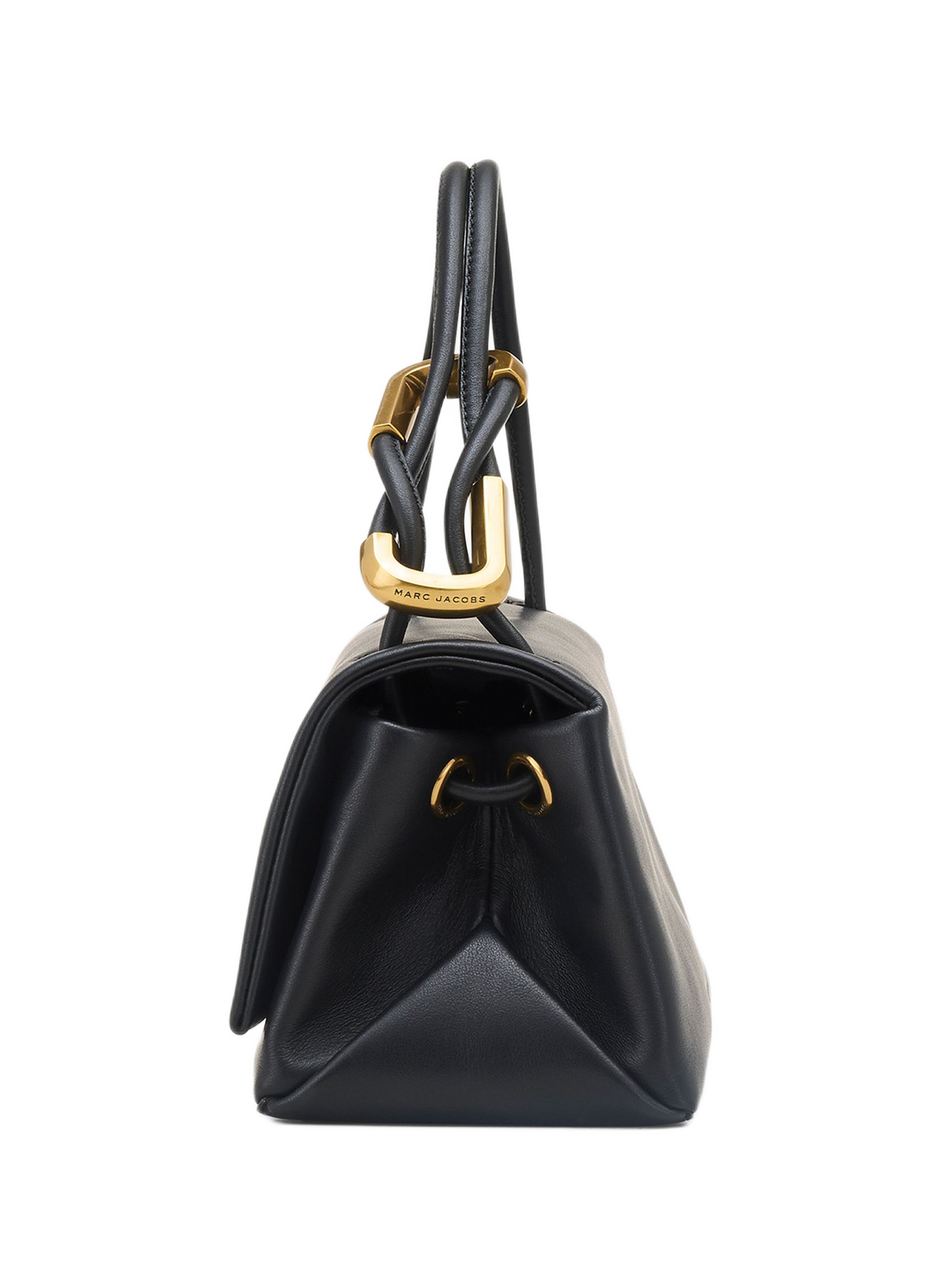 Die Mini-Doppeltasche aus glattem Leder MARC JACOBS Schwarz
