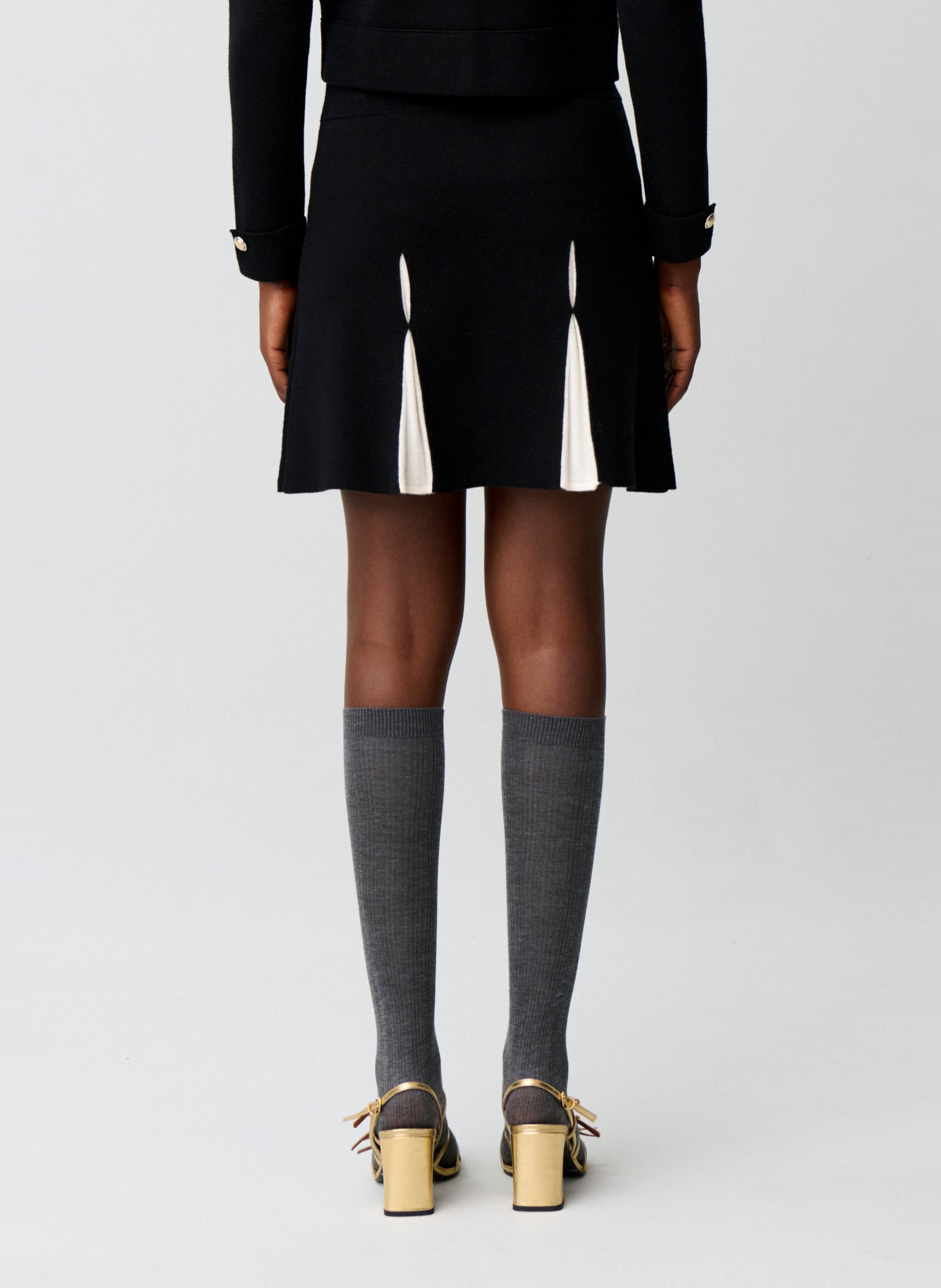 Jupe courte en laine et coton CLAUDIE PIERLOT Multicolore