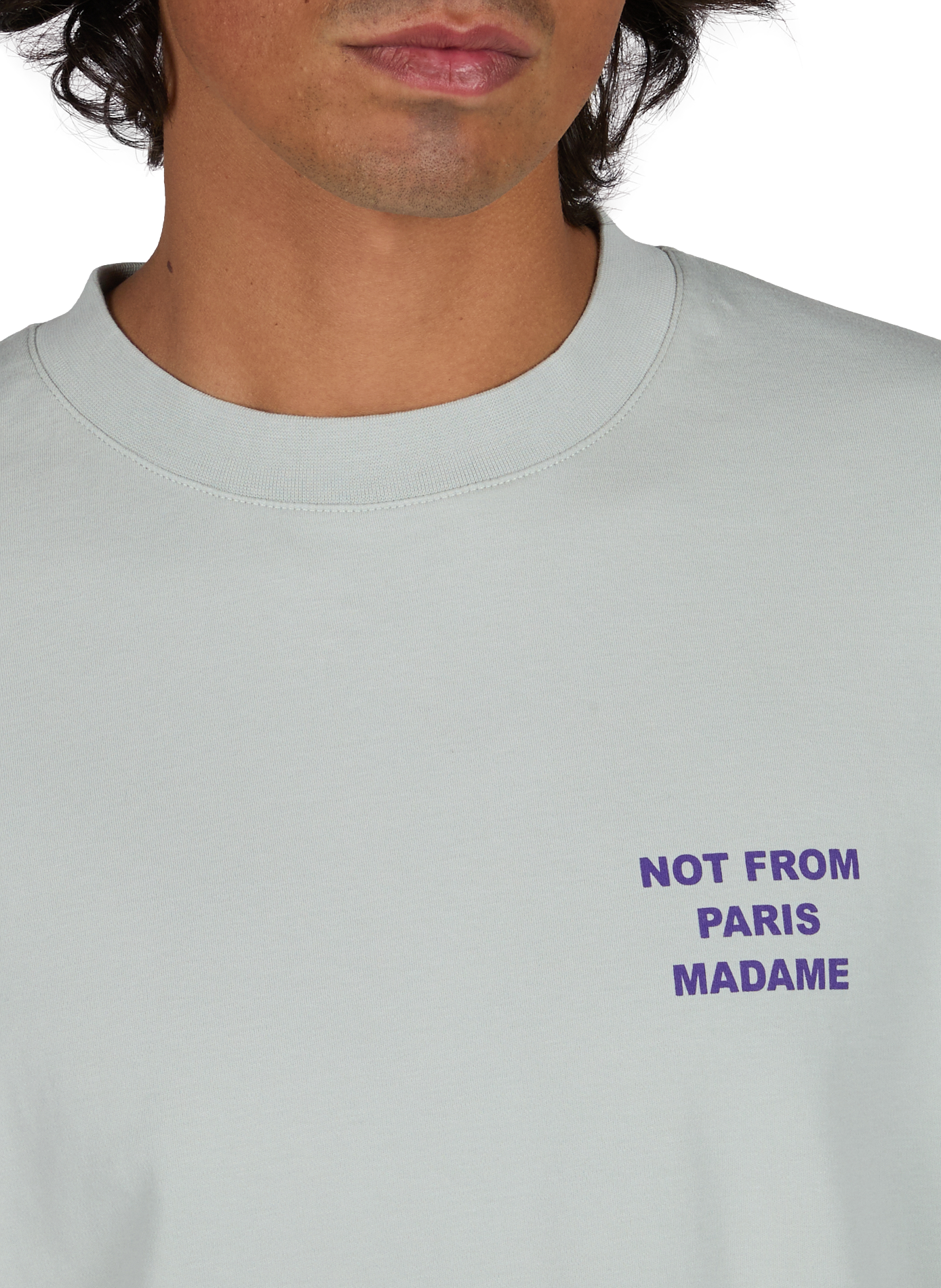 Lässiges T-Shirt aus bedruckter Baumwolle DROLE DE MONSIEUR Grau