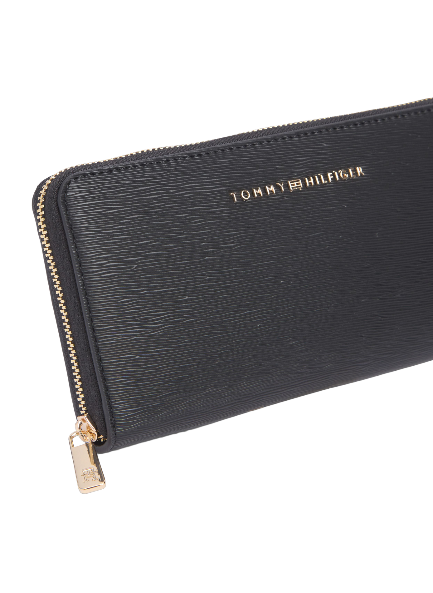 Plain zip-around wallet TOMMY HILFIGER Black