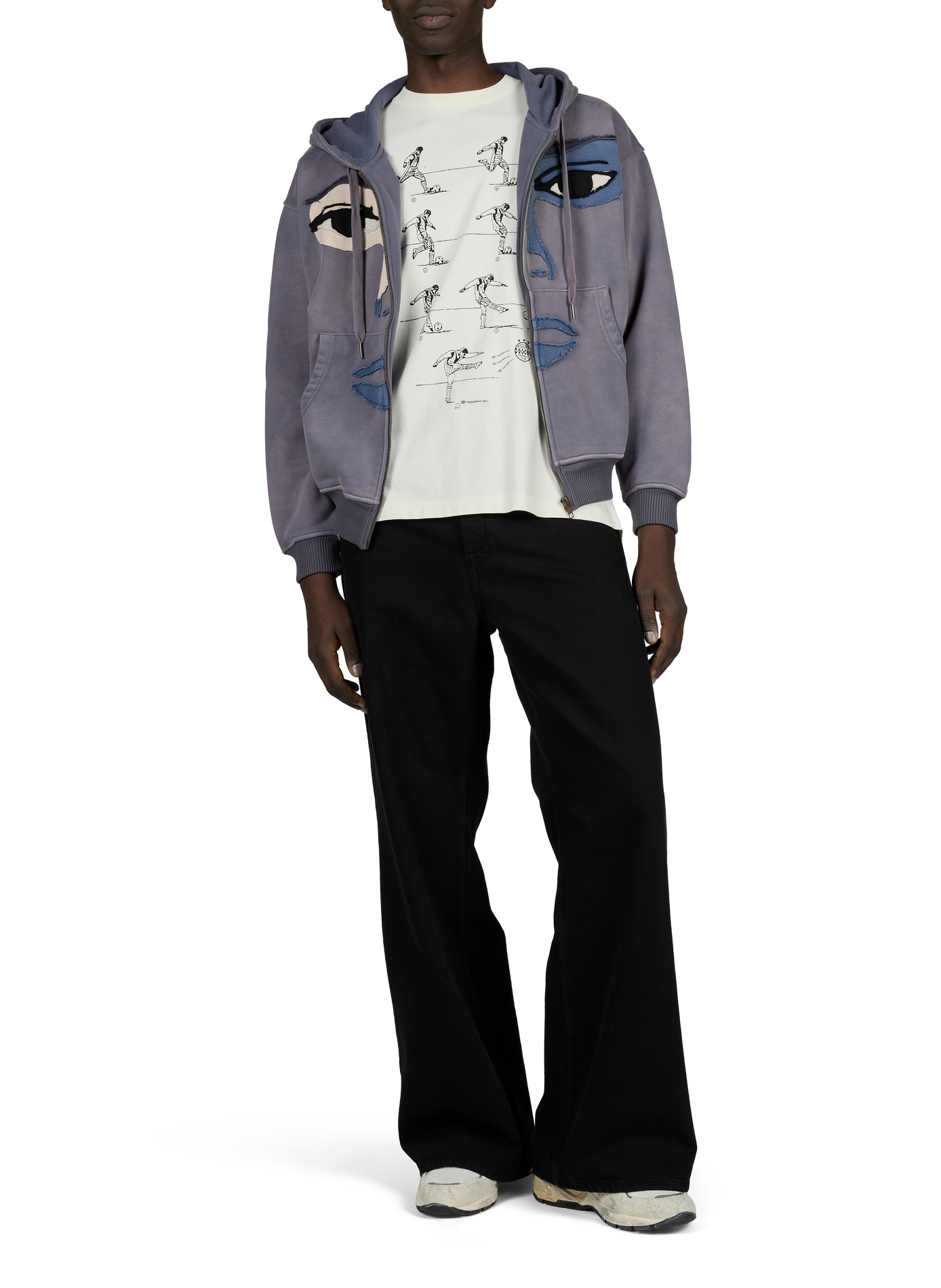 Rechte hoodie van katoen met print KIDSUPER Paars