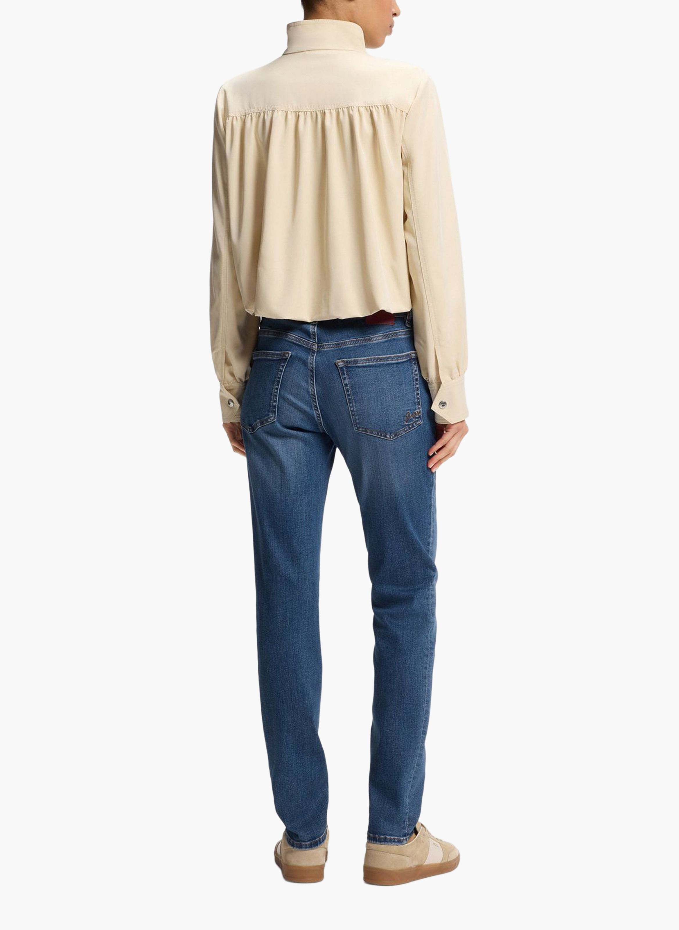 Jean skinny en coton BOSS Bleu