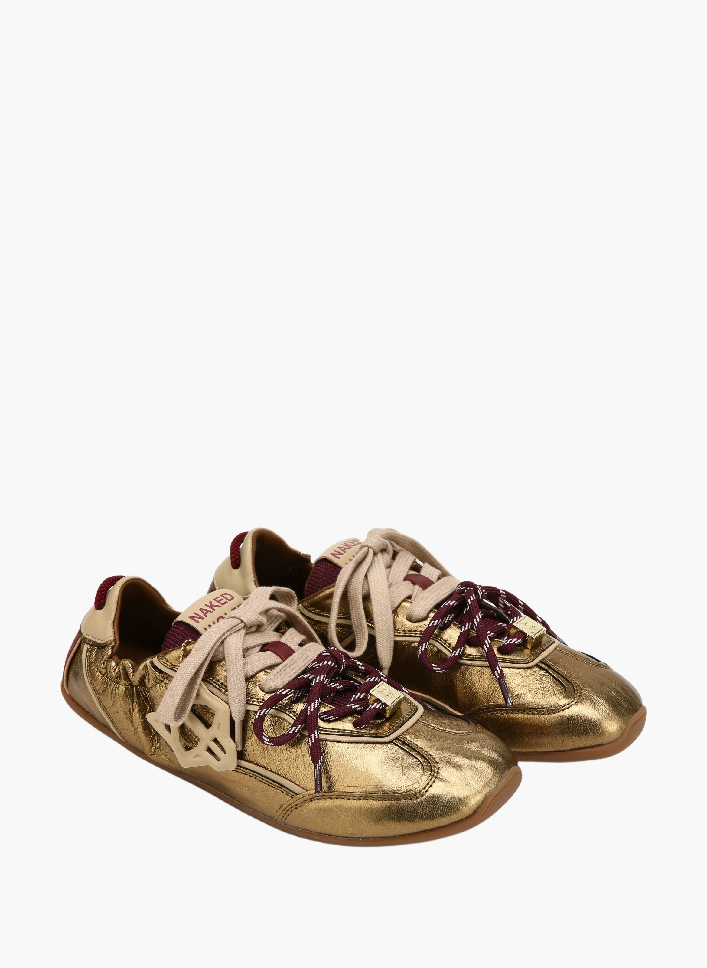 Baskets soul en cuir NAKED WOLFE Doré