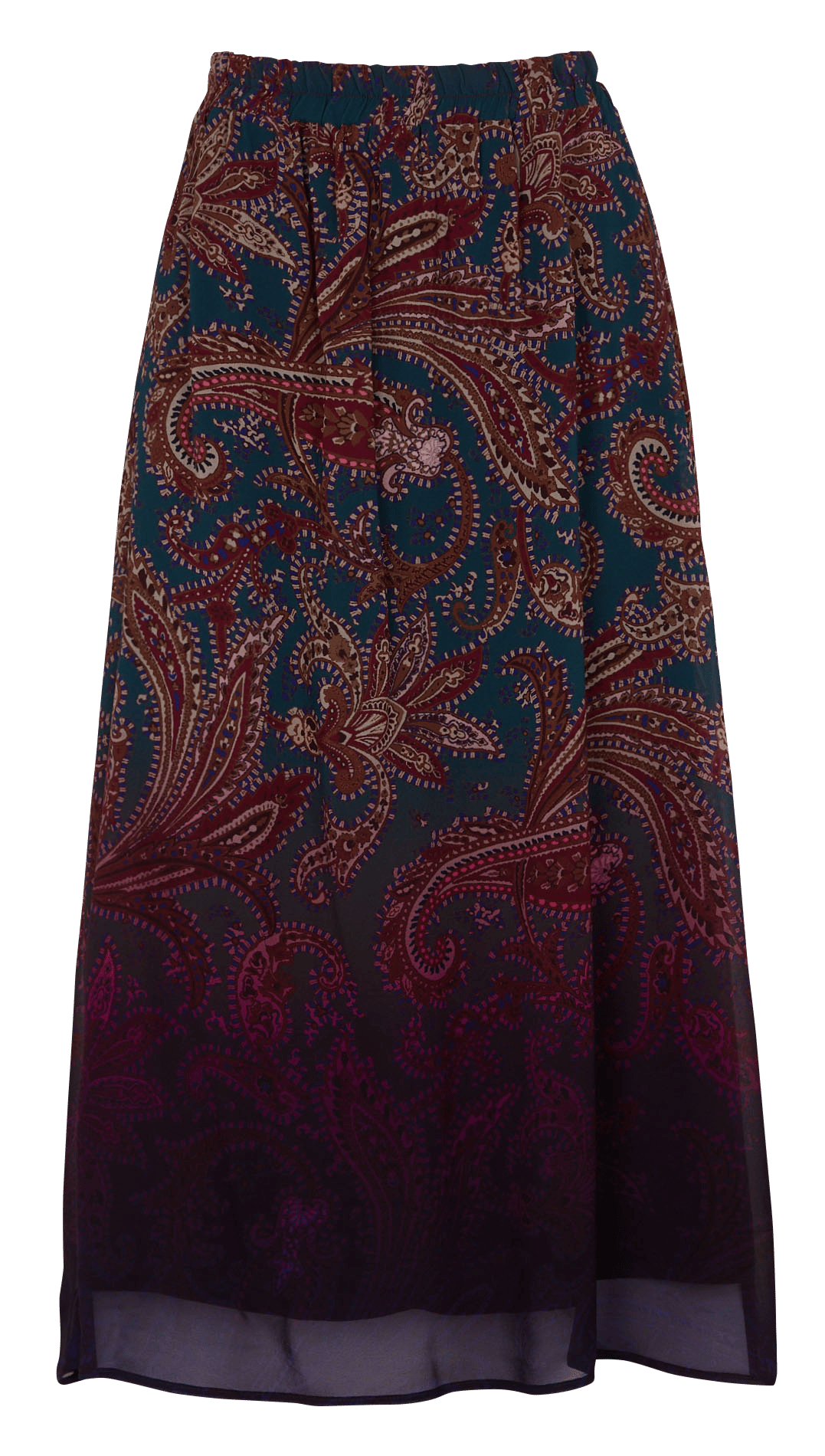 Uitlopende midi-rok met print LA FEE MARABOUTEE Blauw