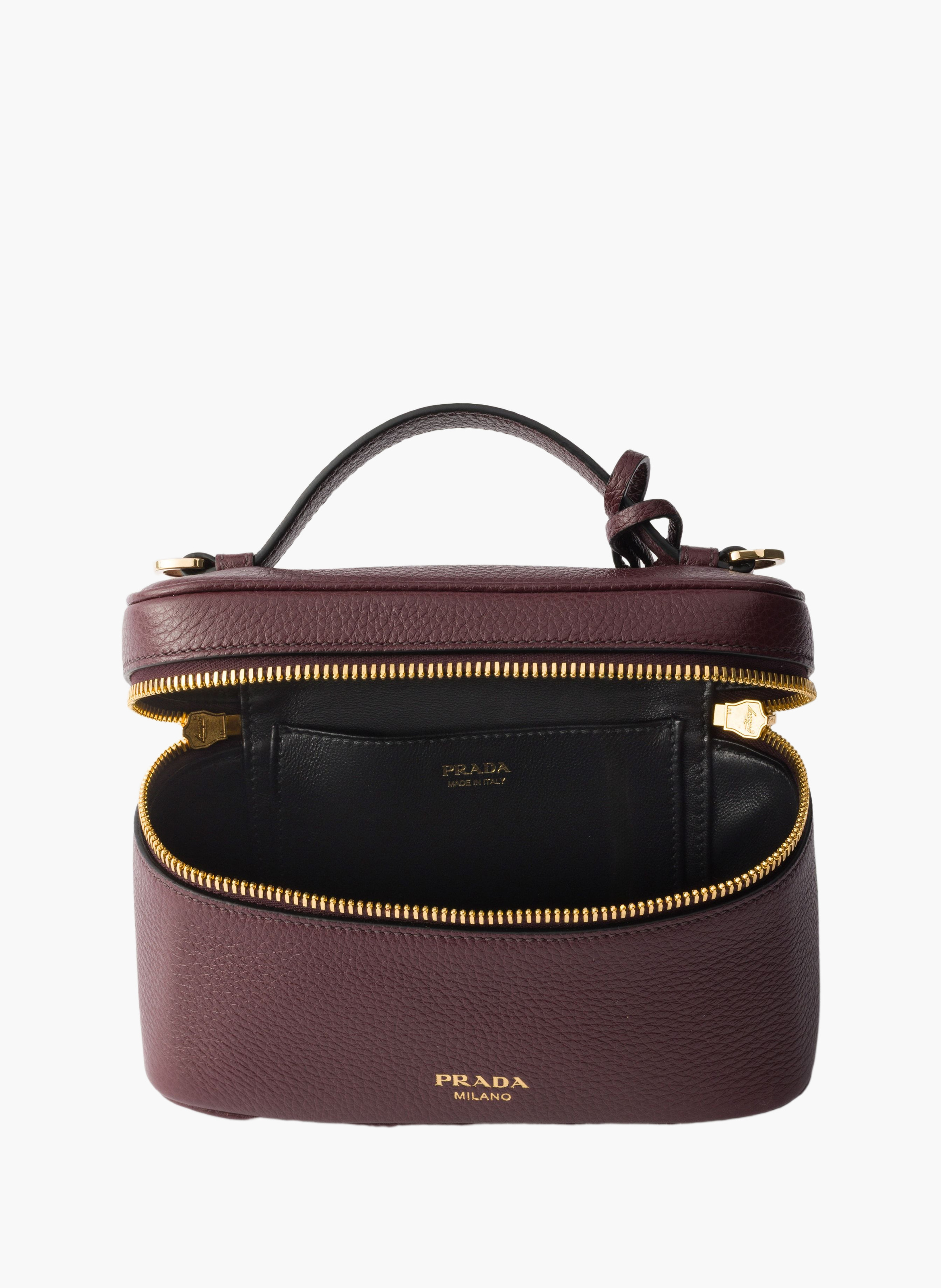 Mini sac en cuir PRADA Rouge