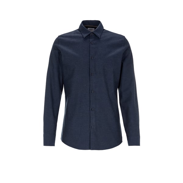 Chemise en coton et laine