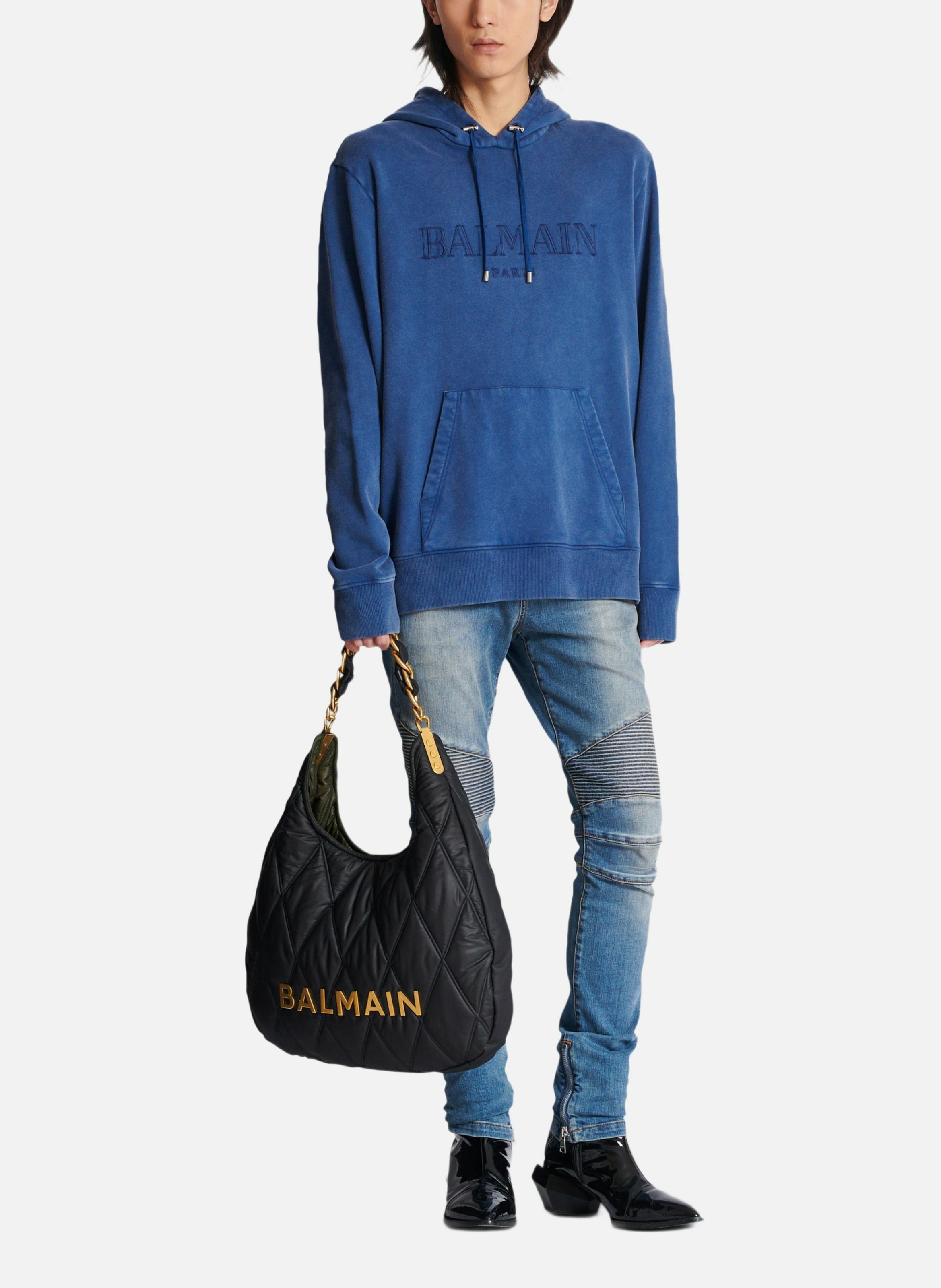 Hoodie brodé balmain vintage BALMAIN Bleu