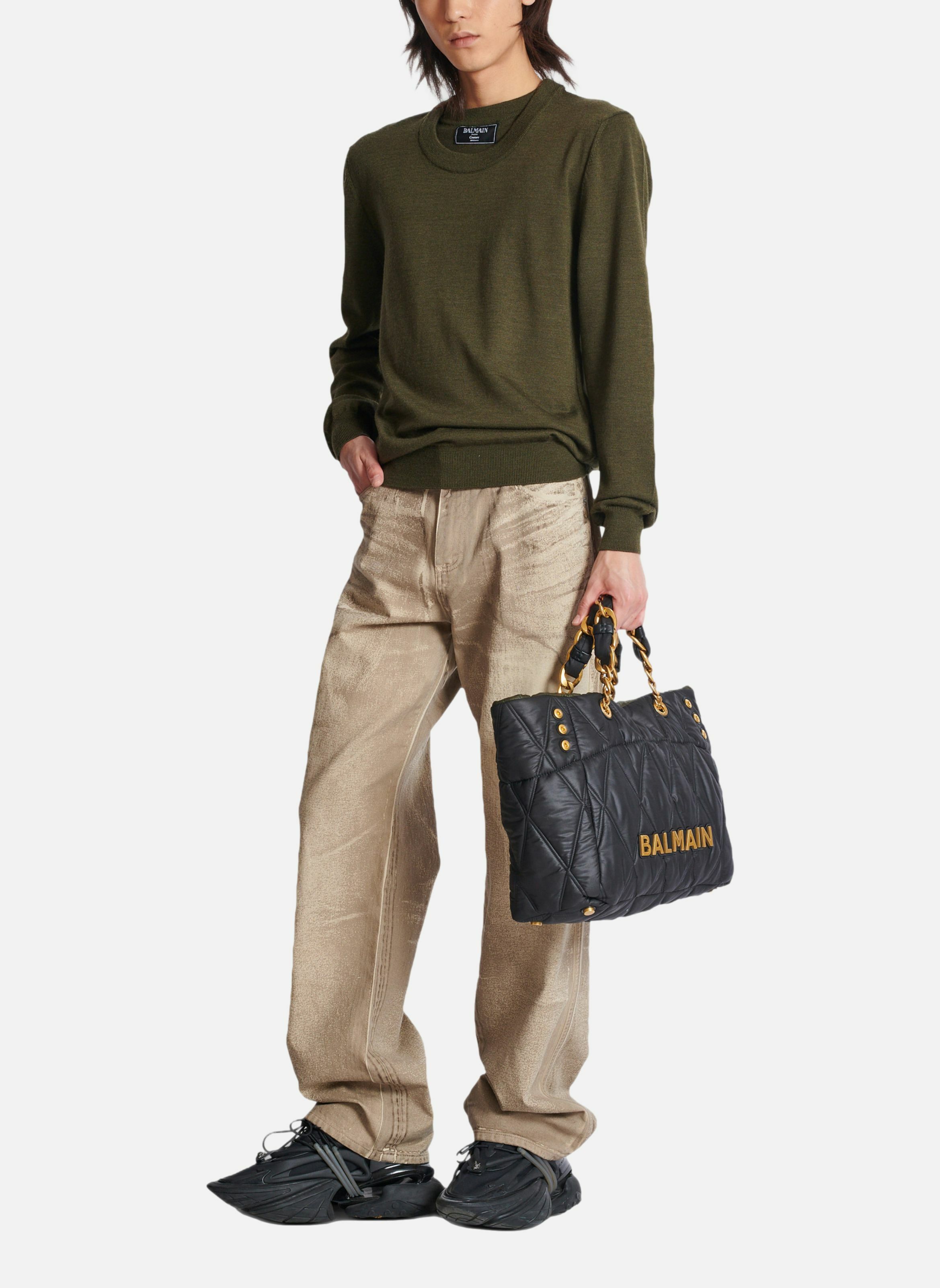 Jean loose en denim beige wash BALMAIN Beige