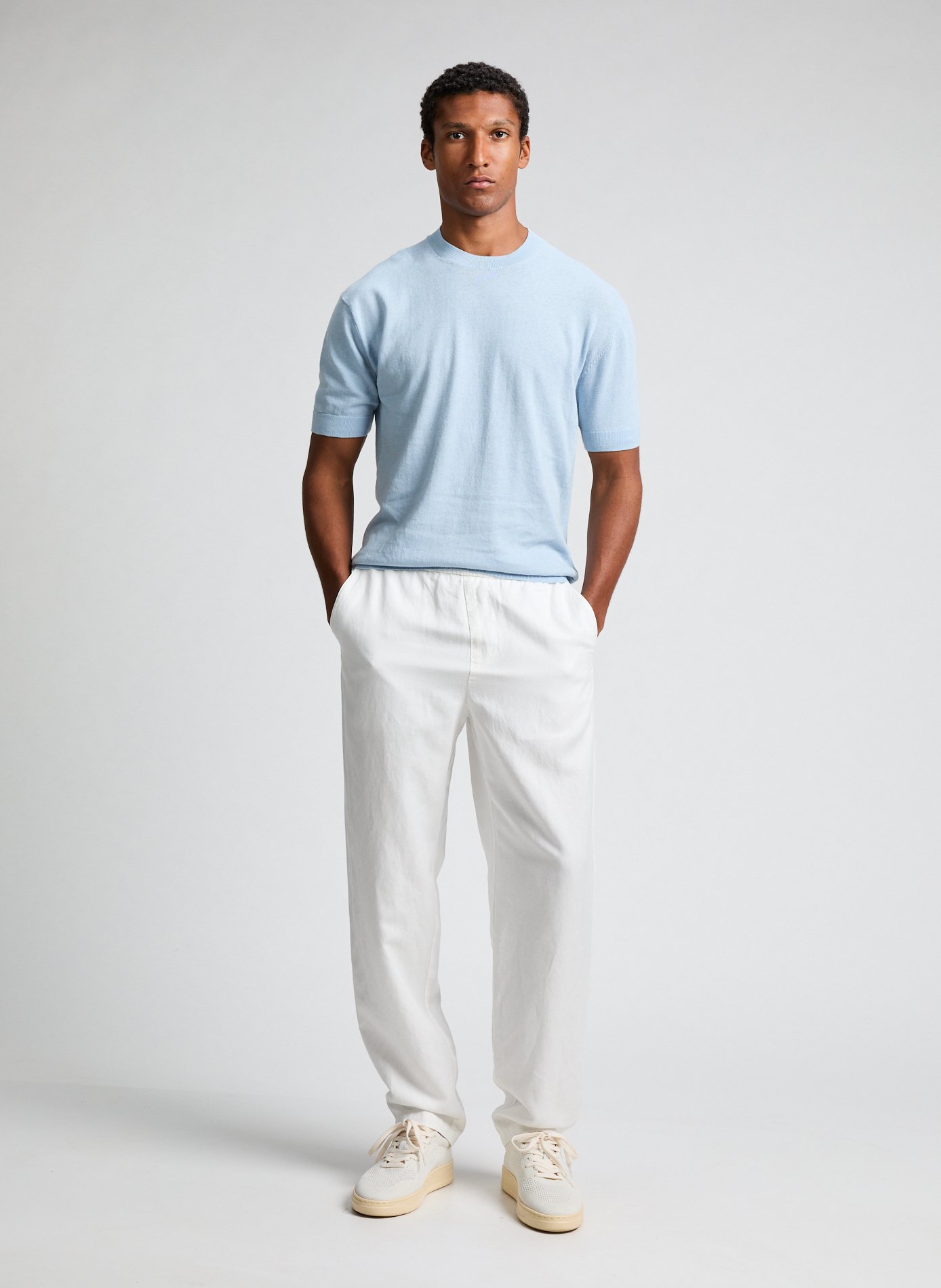 T-shirt en et coton ARMANI EXCHANGE Bleu