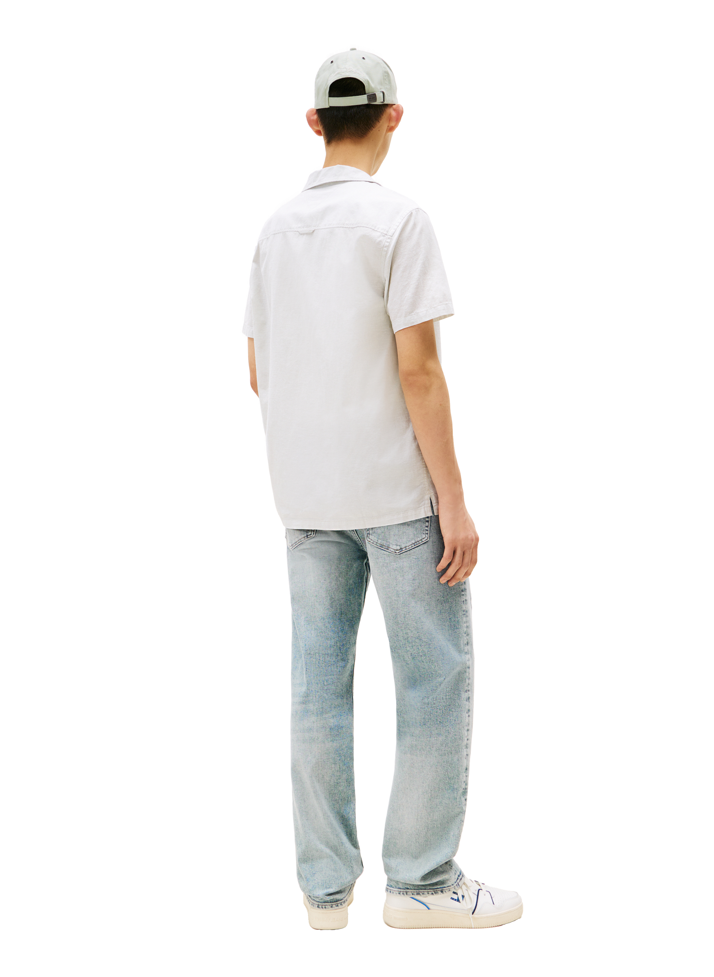 Cotton and linen shirt TOMMY HILFIGER Khaki