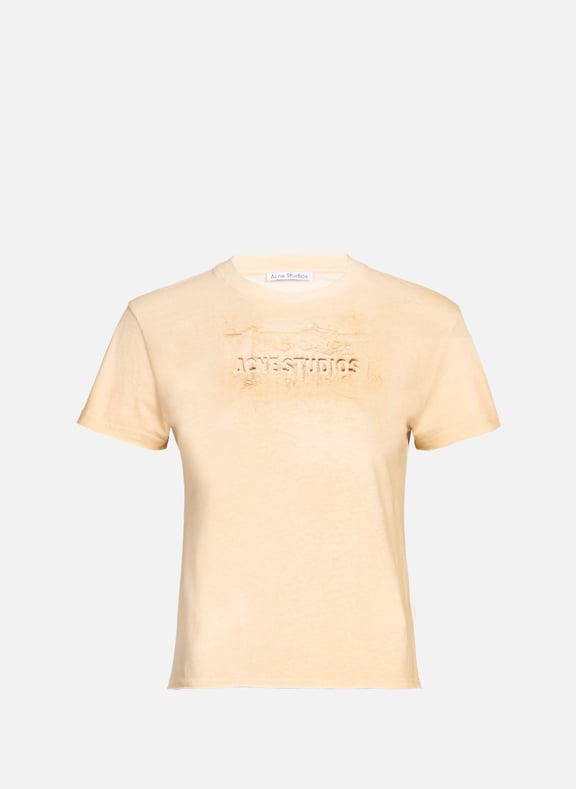 T-shirt imprimé en coton Beige by ACNE STUDIOS ACNE STUDIOS T-shirt imprimé en coton Beige