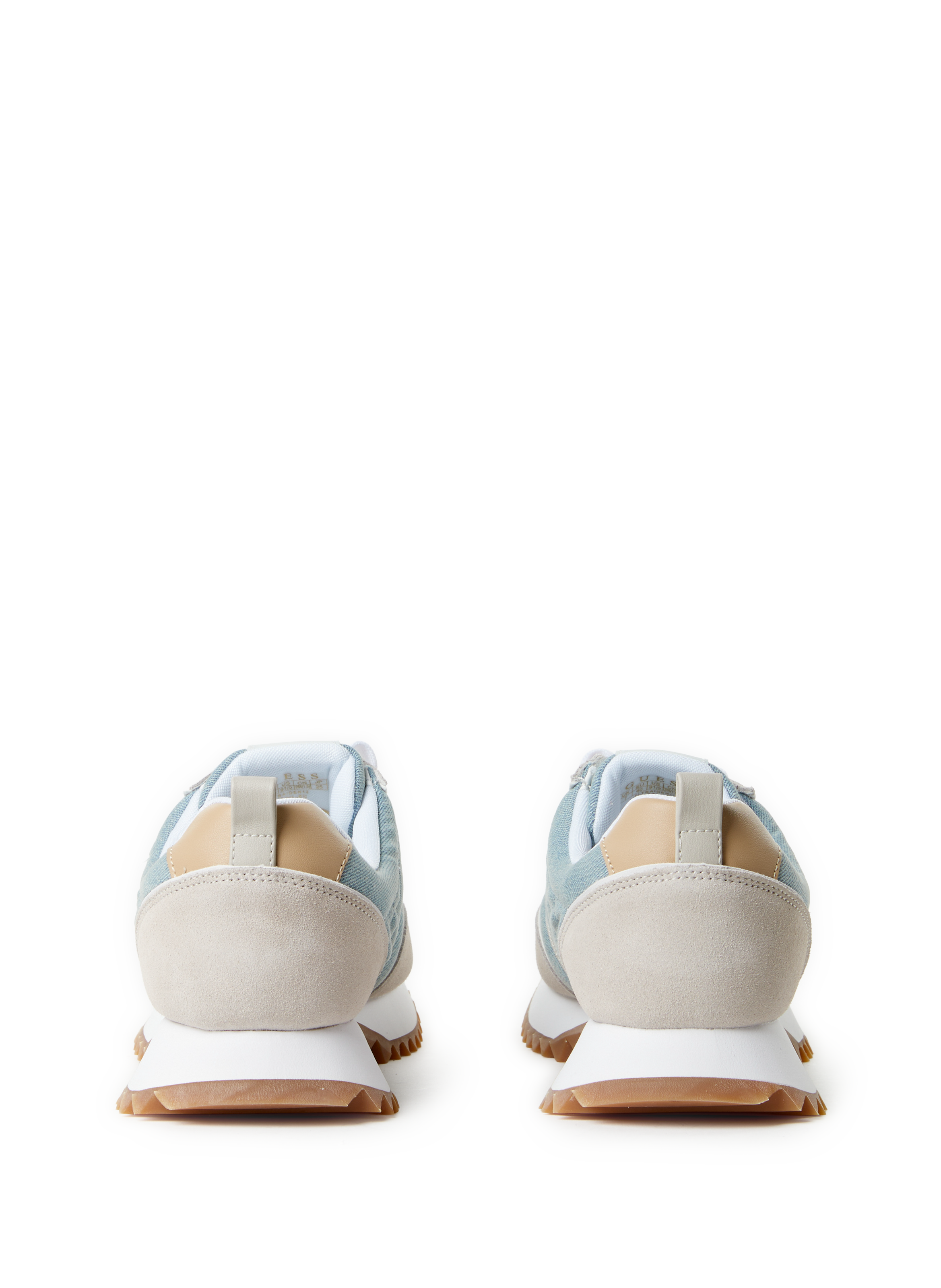 Mixed leather bi-material sneakers GUESS Blue