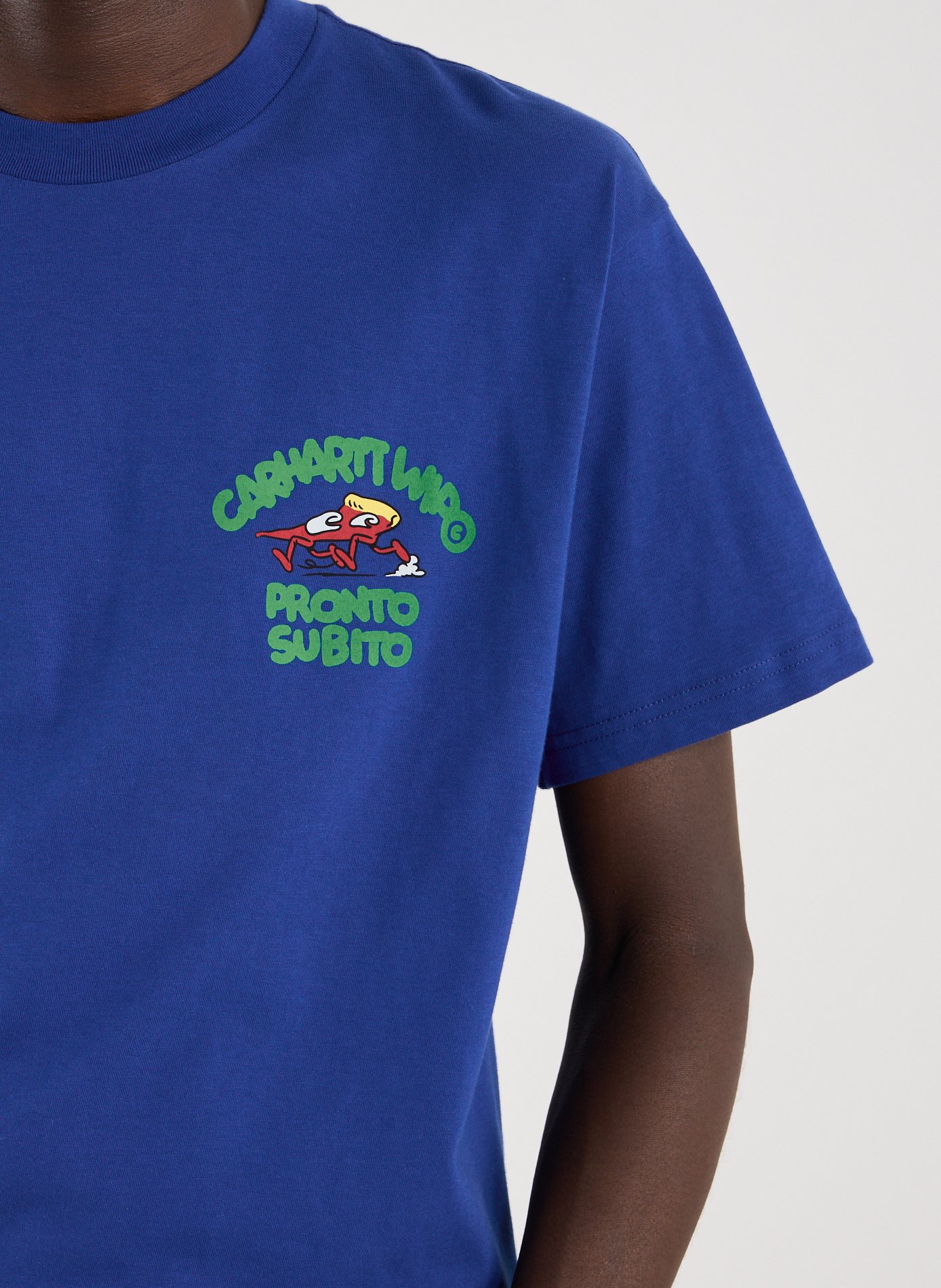 Biker-style cotton t-shirt CARHARTT WIP Blue