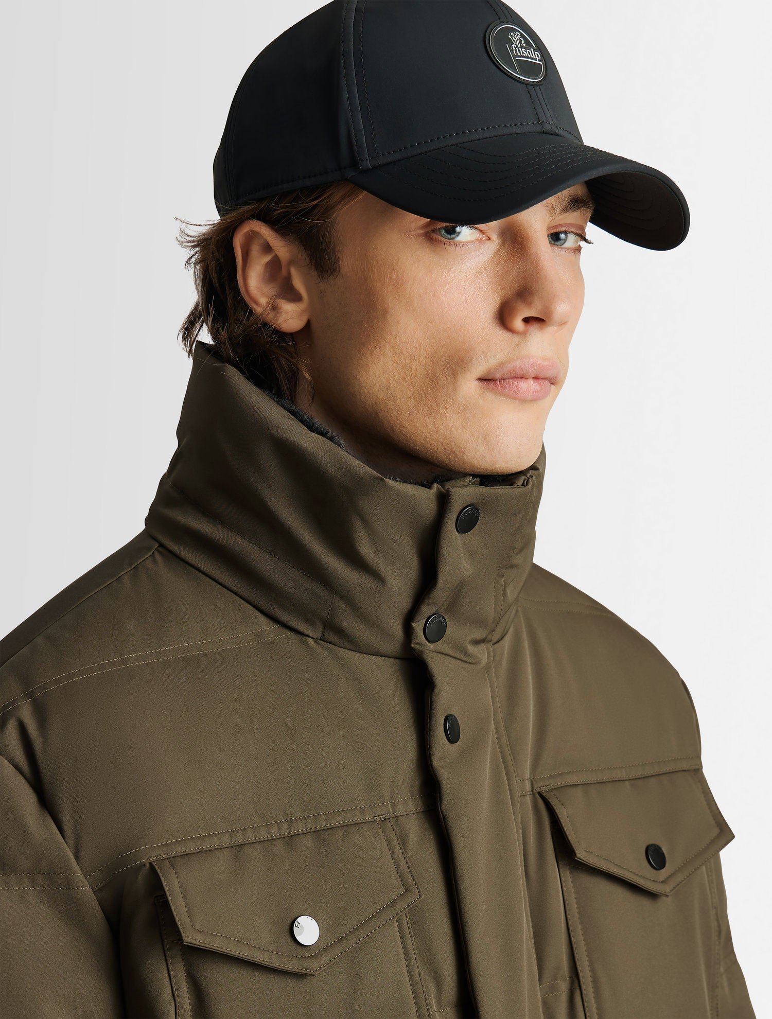 Parka delano col montant coupe regular FUSALP Marron