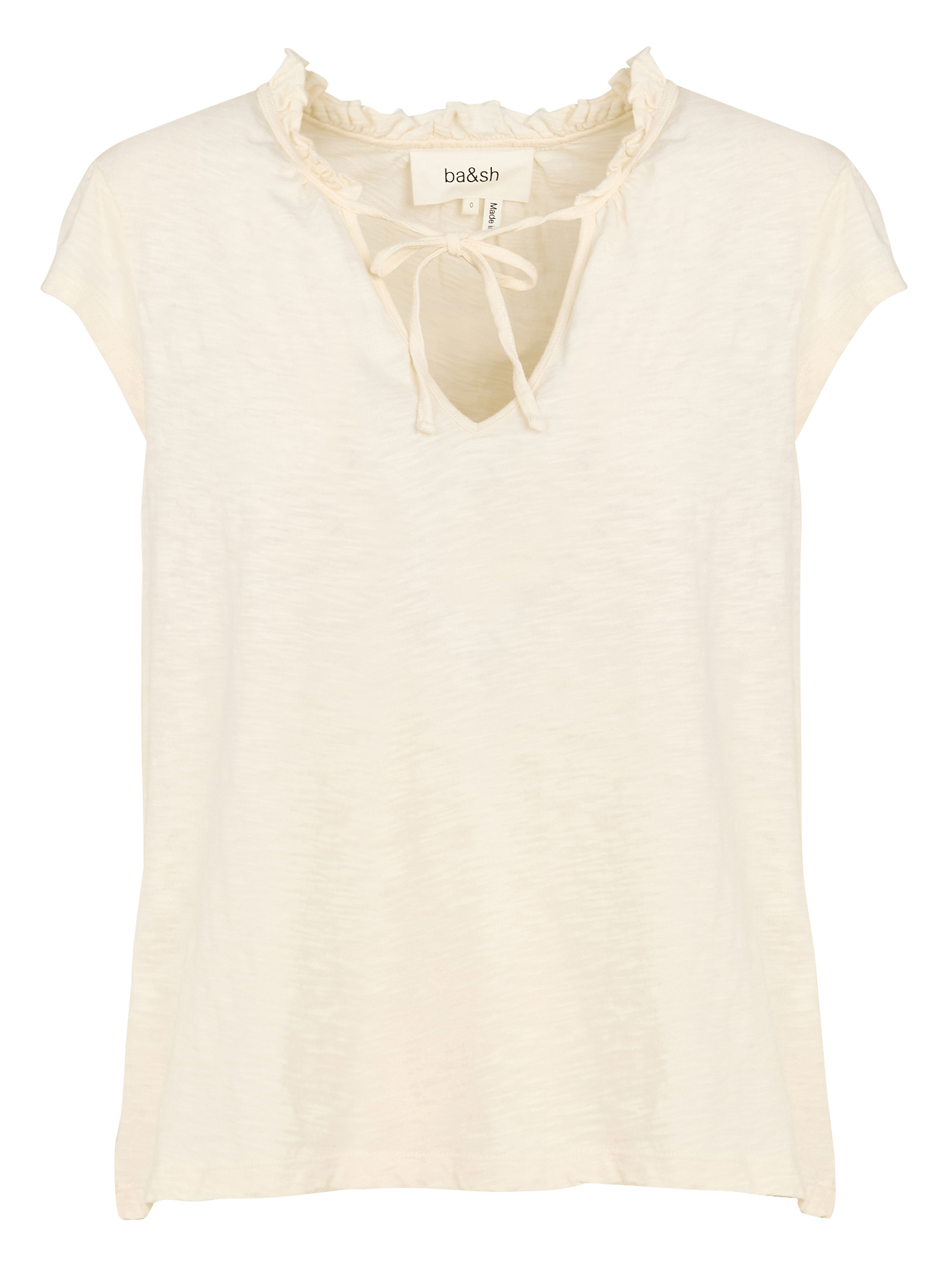 Top col v en coton very BA&SH Beige