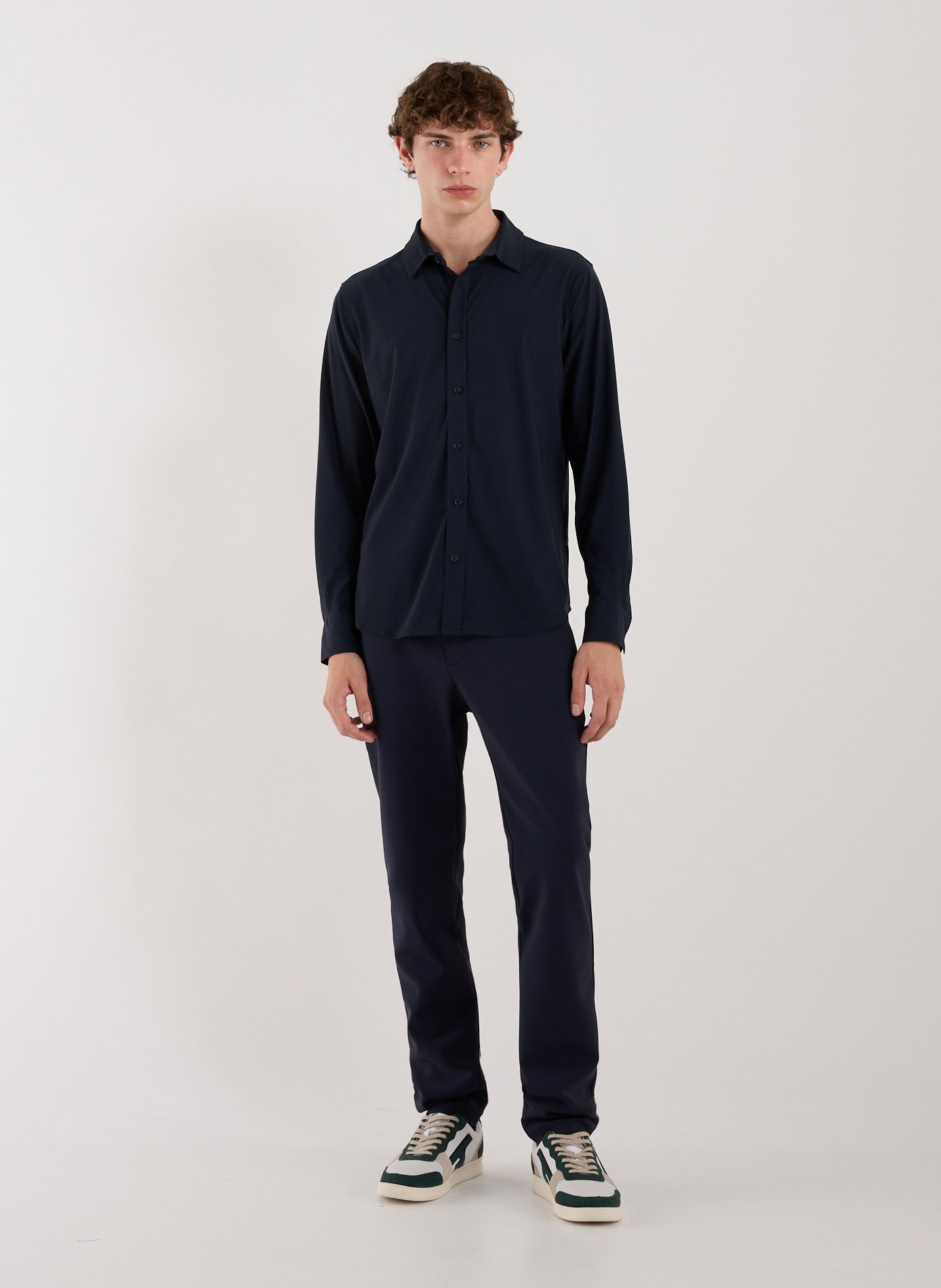 Straight classic collar shirt 1789 CALA Blue