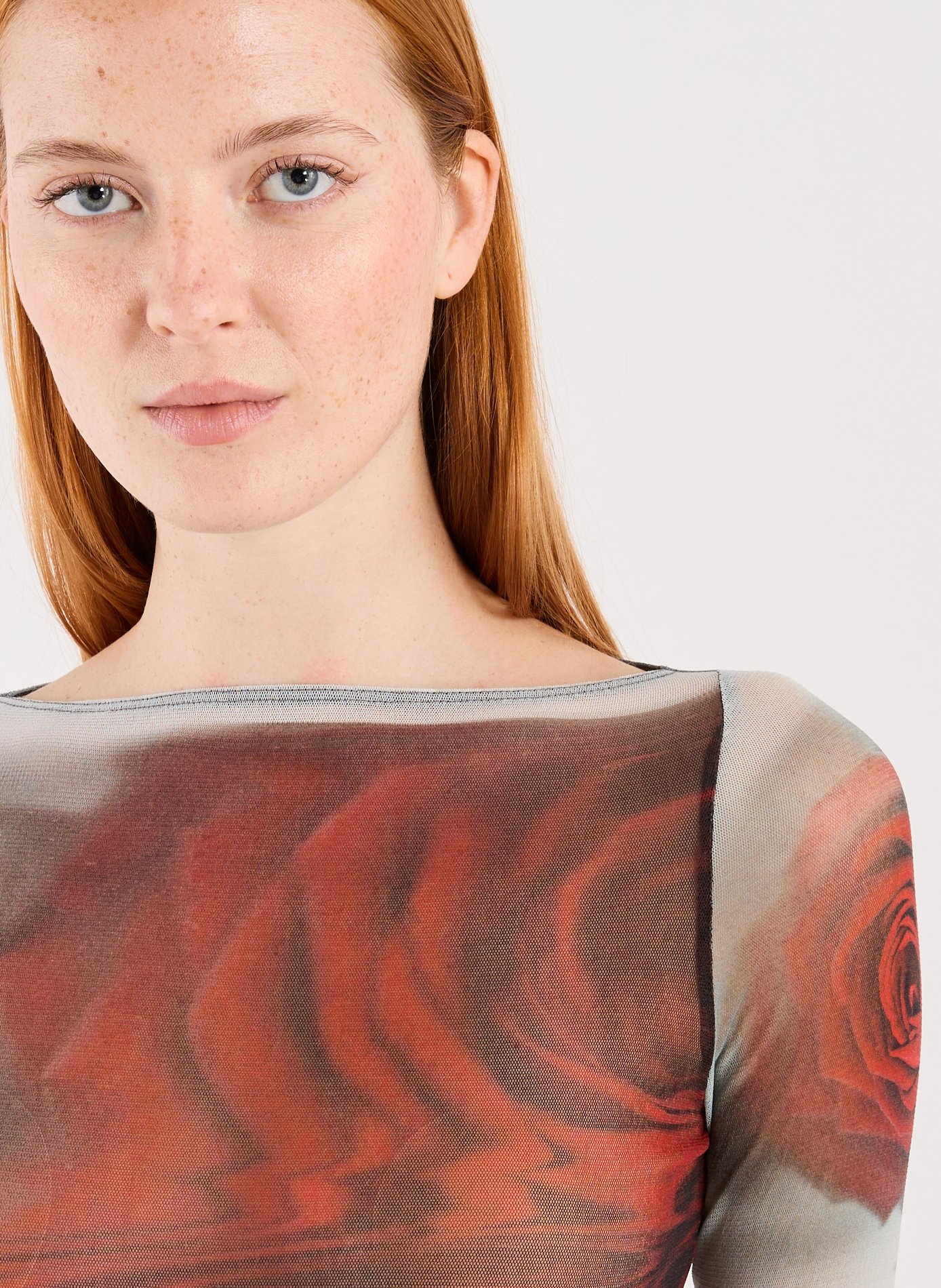 Top Blurry Roses JEAN PAUL GAULTIER Multicolour