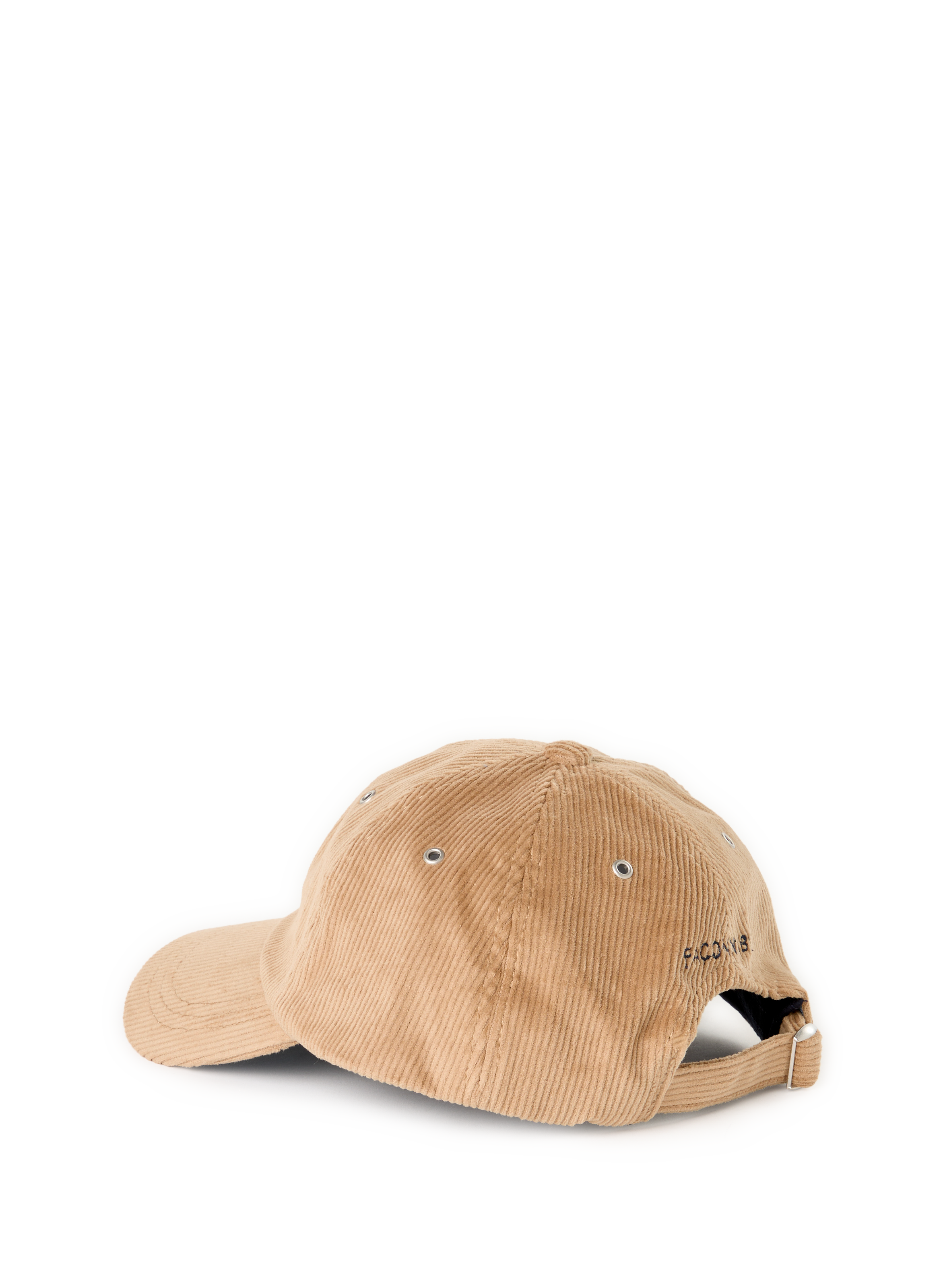 Corduroy cap with curved cotton visor FACONNABLE Khaki