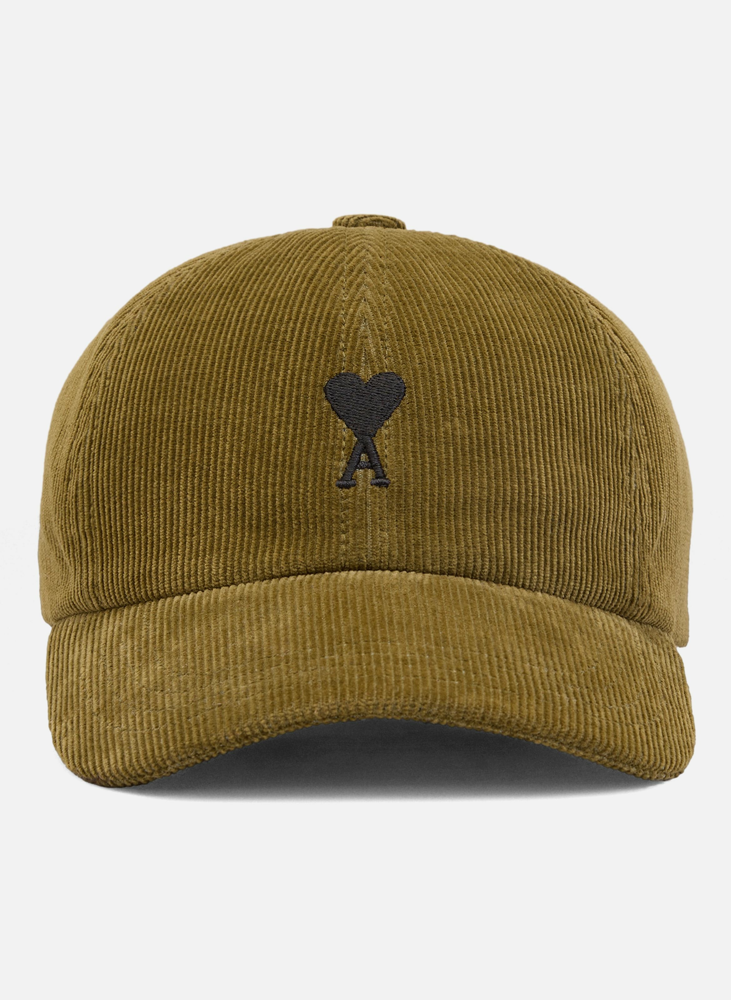 Casquette broderie ami de coeur velours en coton unisexe AMI PARIS Vert