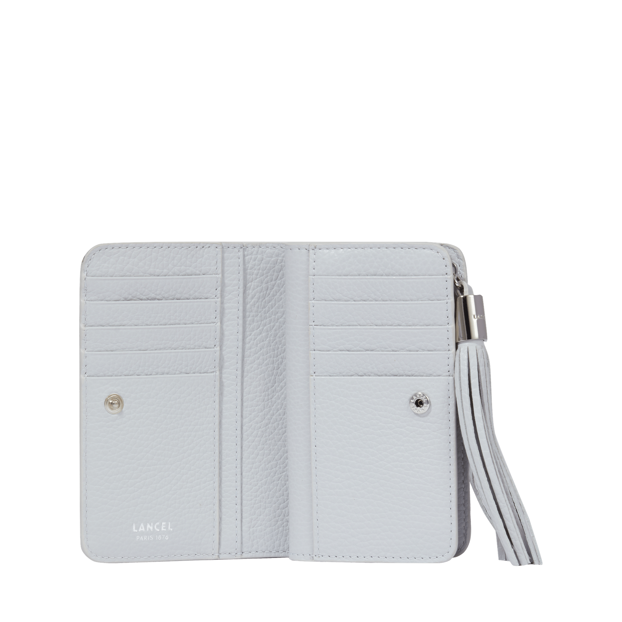 Portefeuille rectangulaire zippé premier flirt de lancel en cuir LANCEL Blanc
