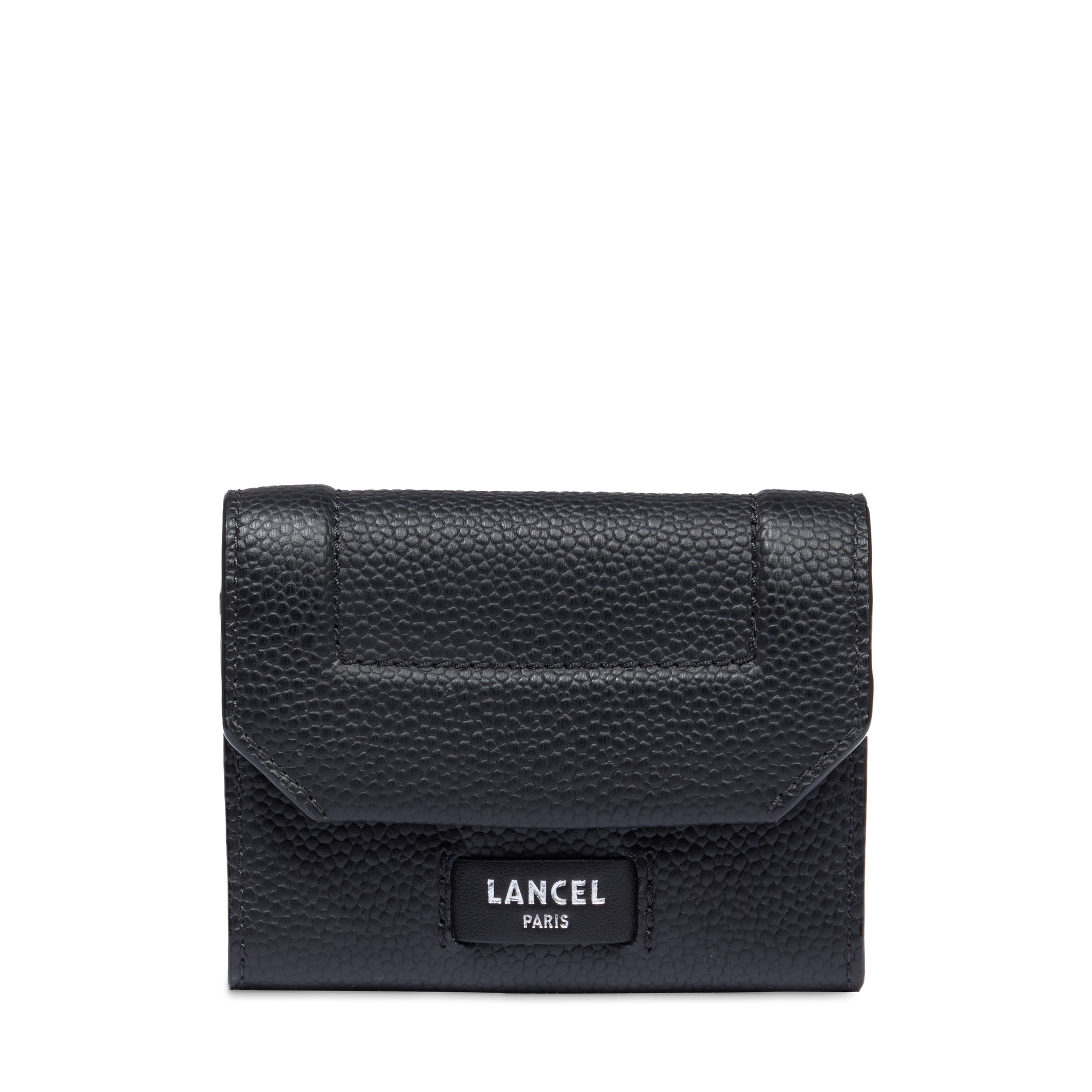Mini portefeuille rabat en cuir ninon de lancel LANCEL Noir
