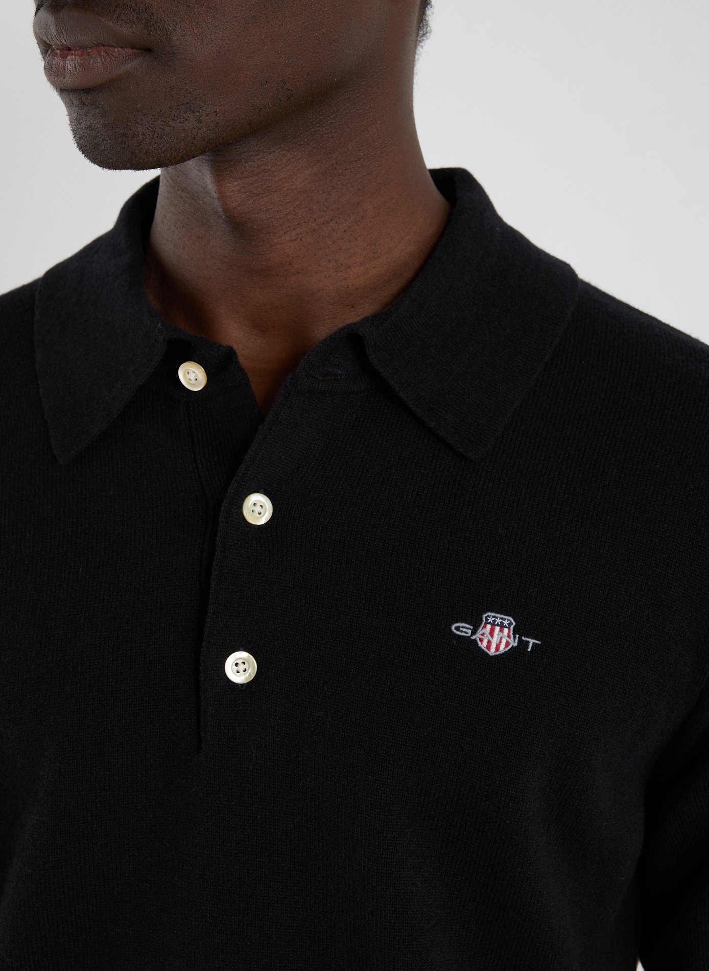 Wool polo neck sweater GANT Black