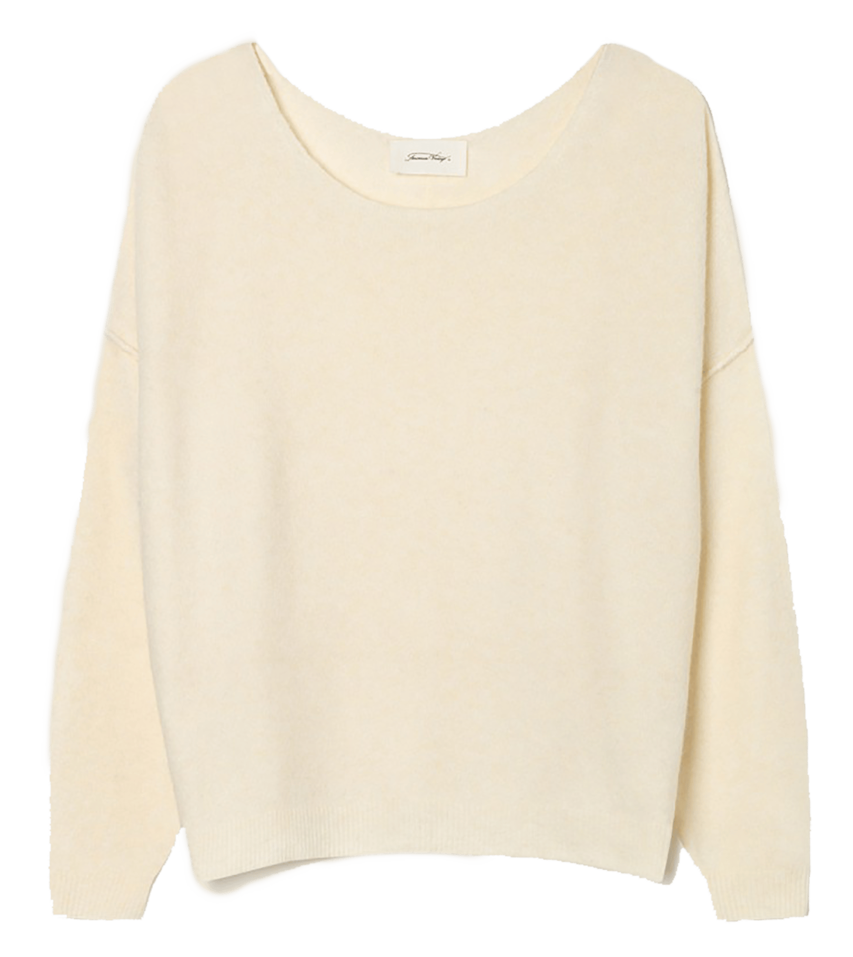 Pull ample à col bateau en maille duveteuse damsville AMERICAN VINTAGE Beige