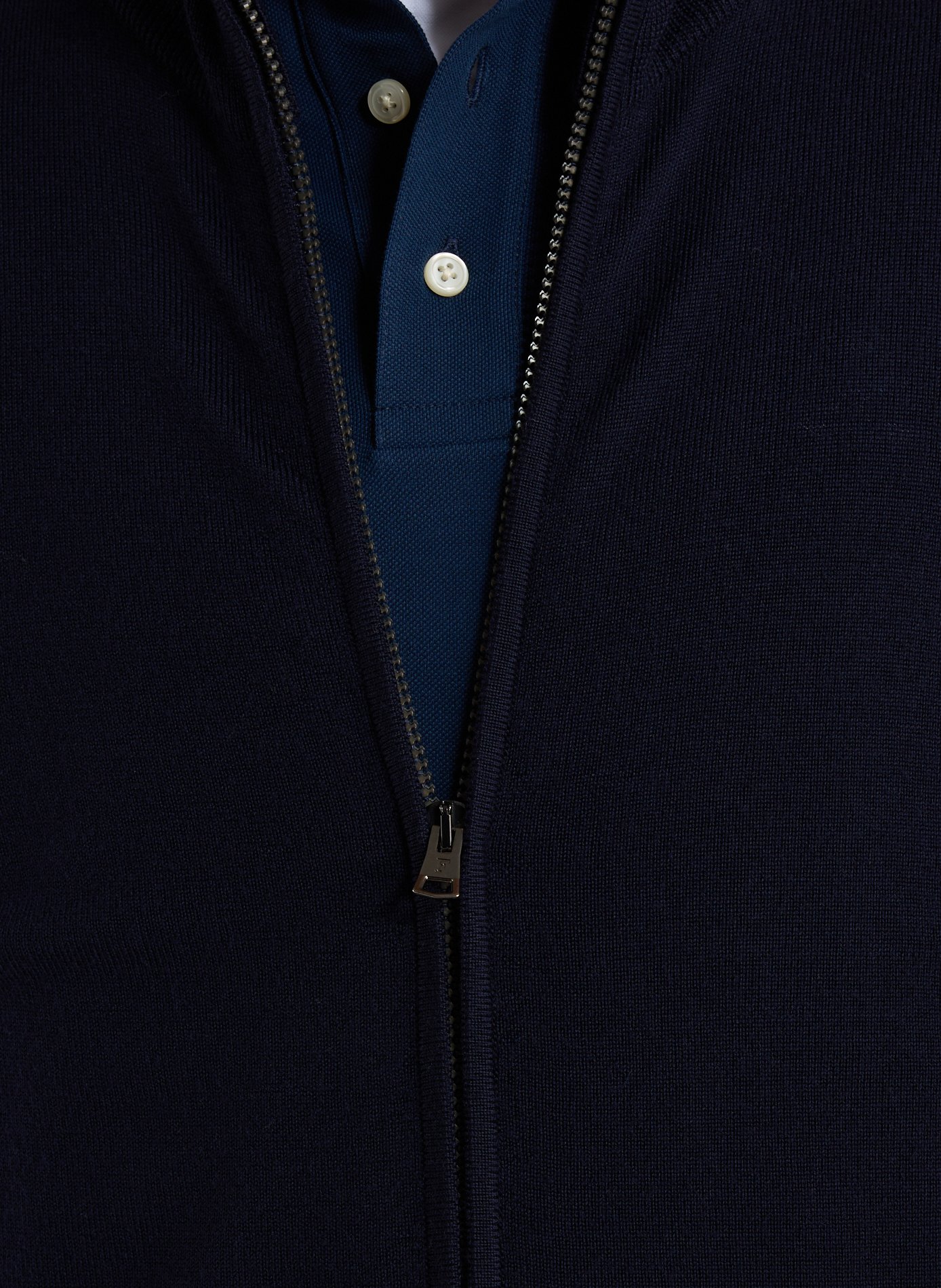 Merino wool cardigan FACONNABLE Blue
