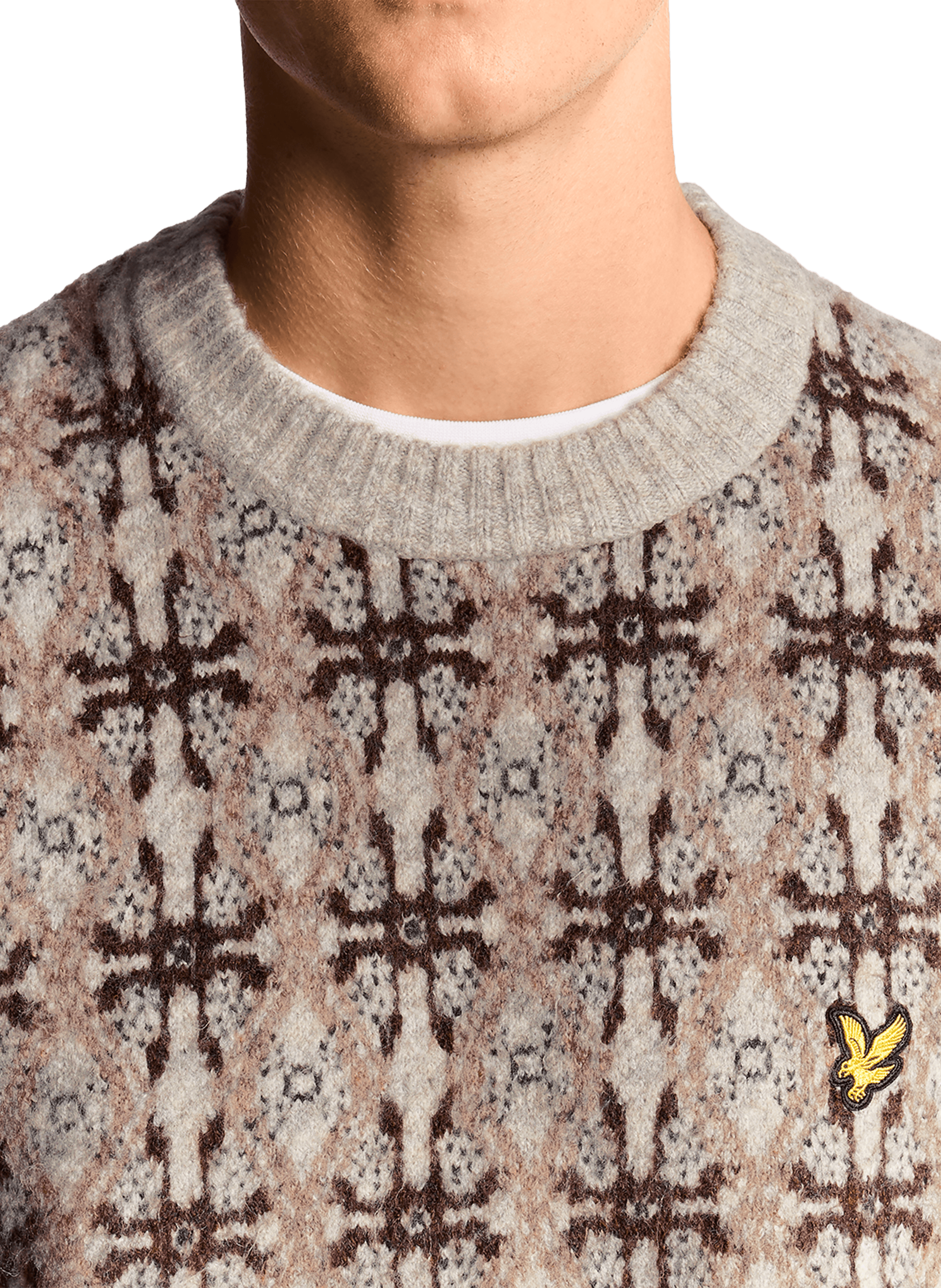 Pull à imprimé LYLE & SCOTT Gris