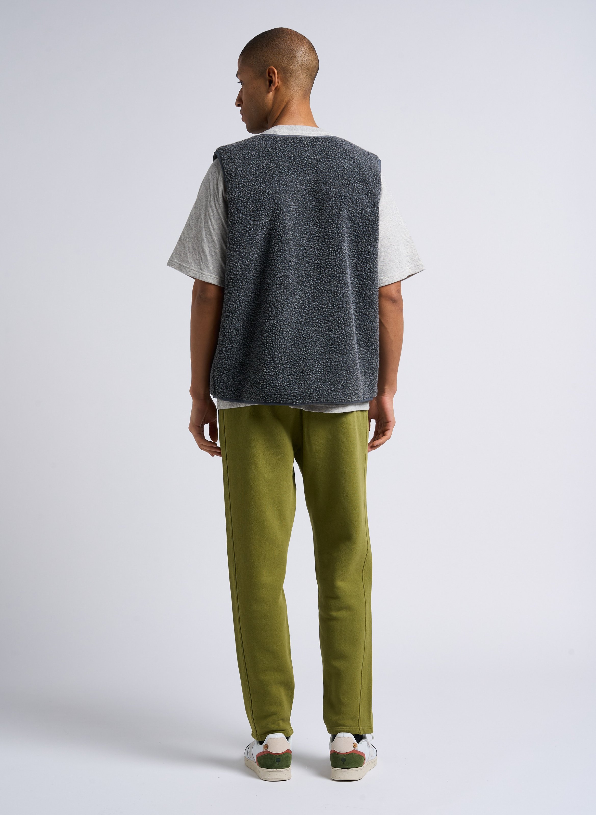 Veste col rond en sherpa hoktown AMERICAN VINTAGE Gris