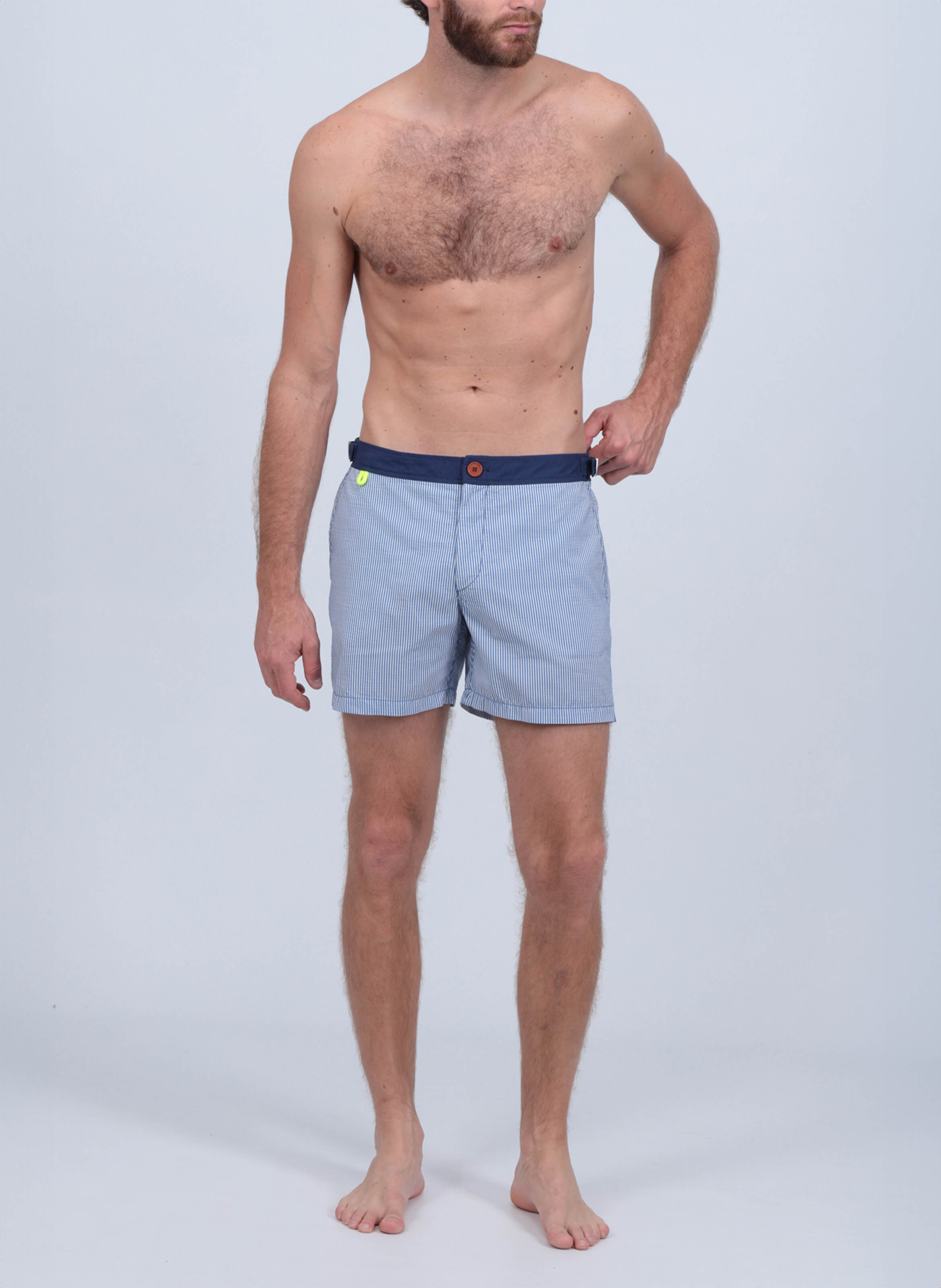 Short de bain seersucker GILI'S Bleu
