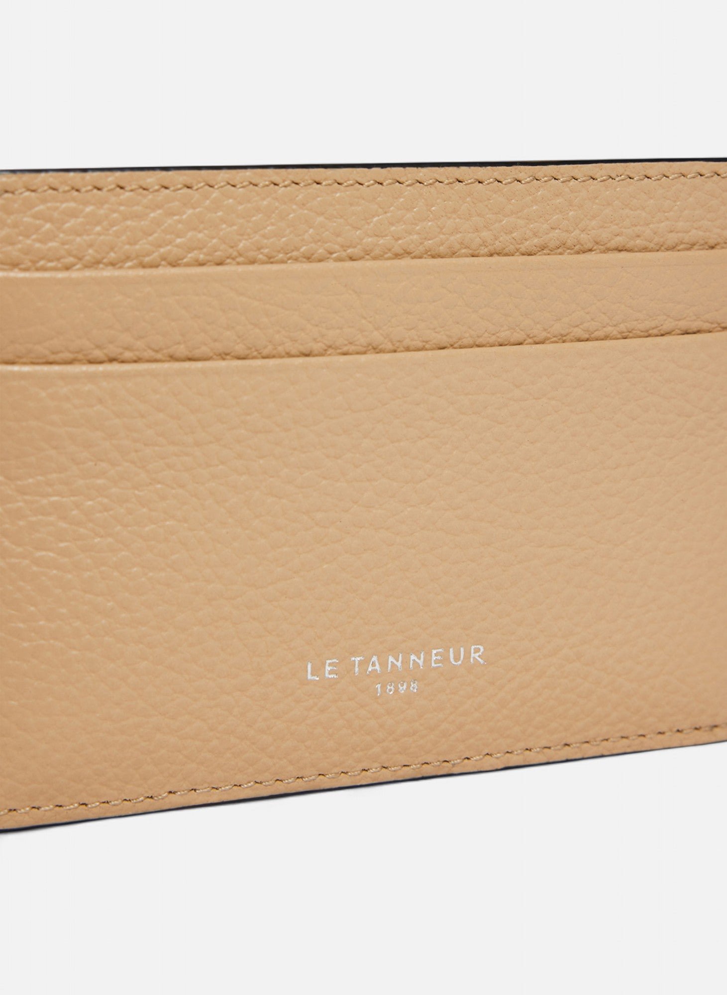 Porte cartes emile en cuir grainé LE TANNEUR Beige