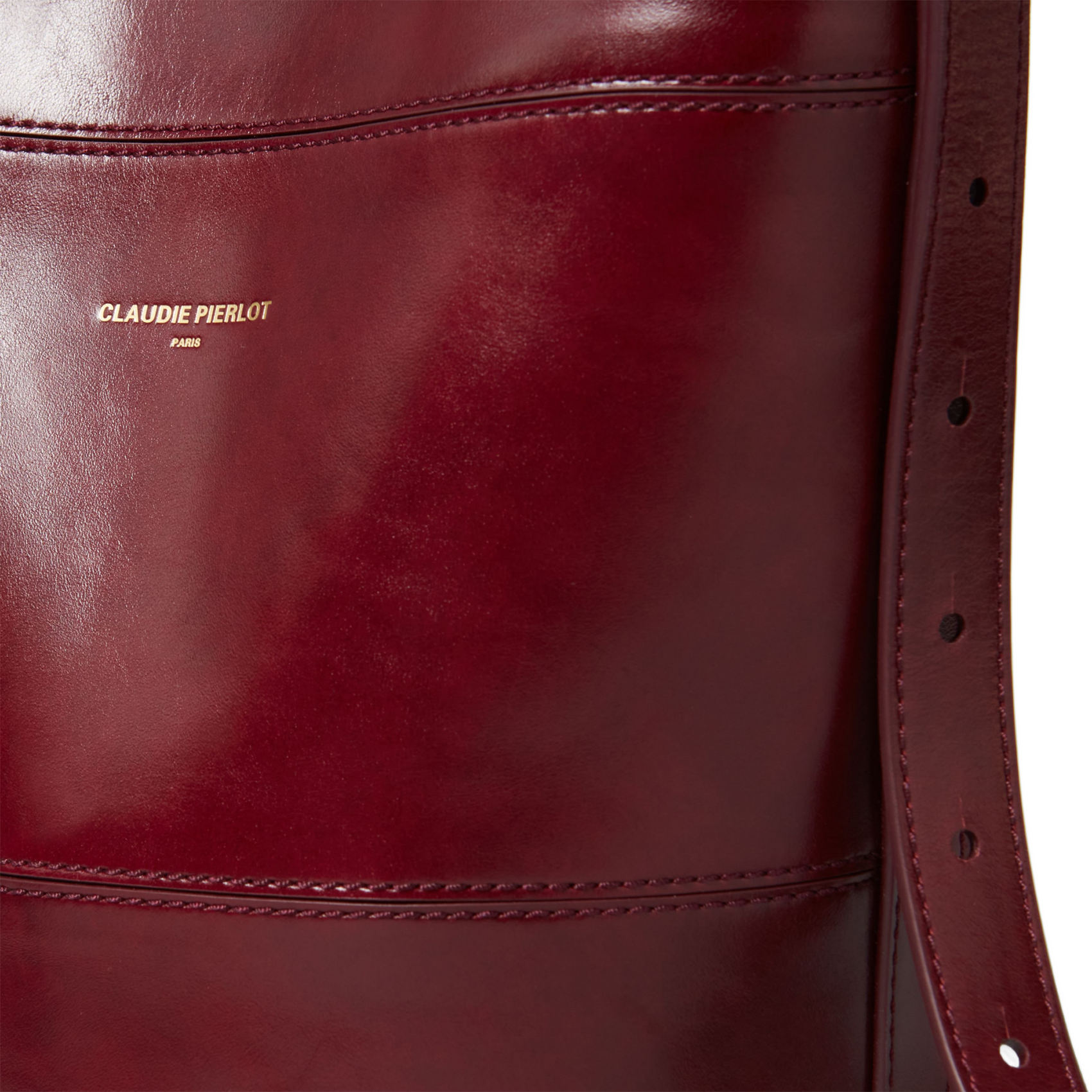 Sac seau en cuir CLAUDIE PIERLOT Rouge