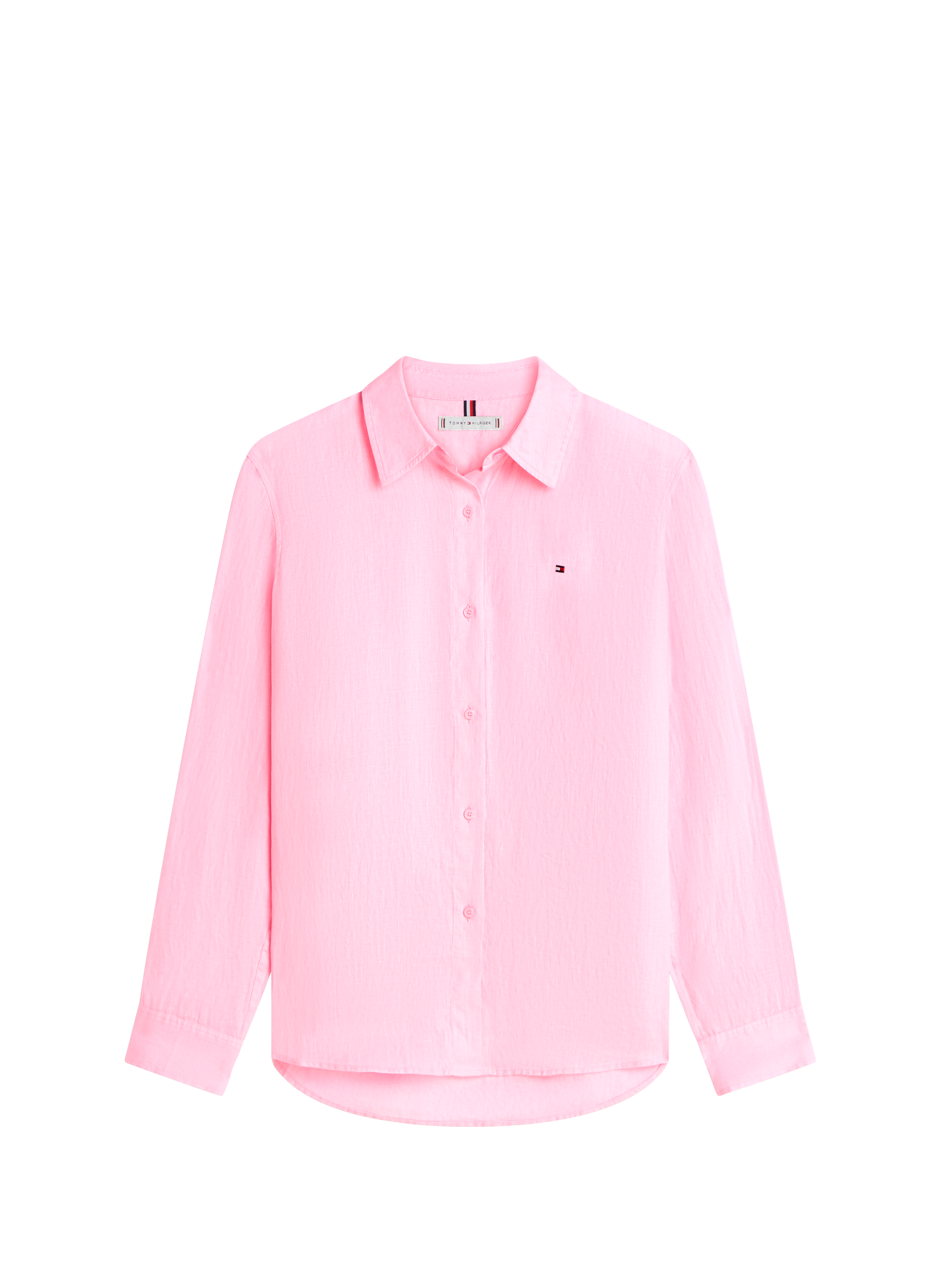 Chemise rayée en lin TOMMY HILFIGER Rose
