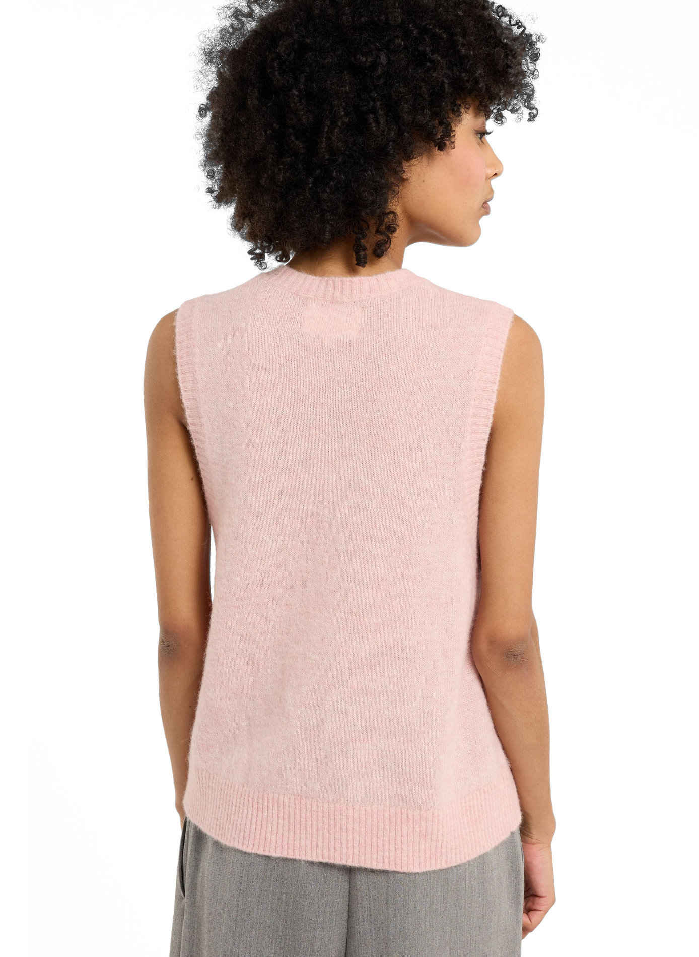 Pull sans manches en alpaga mélangé SAISON 1865 Rose