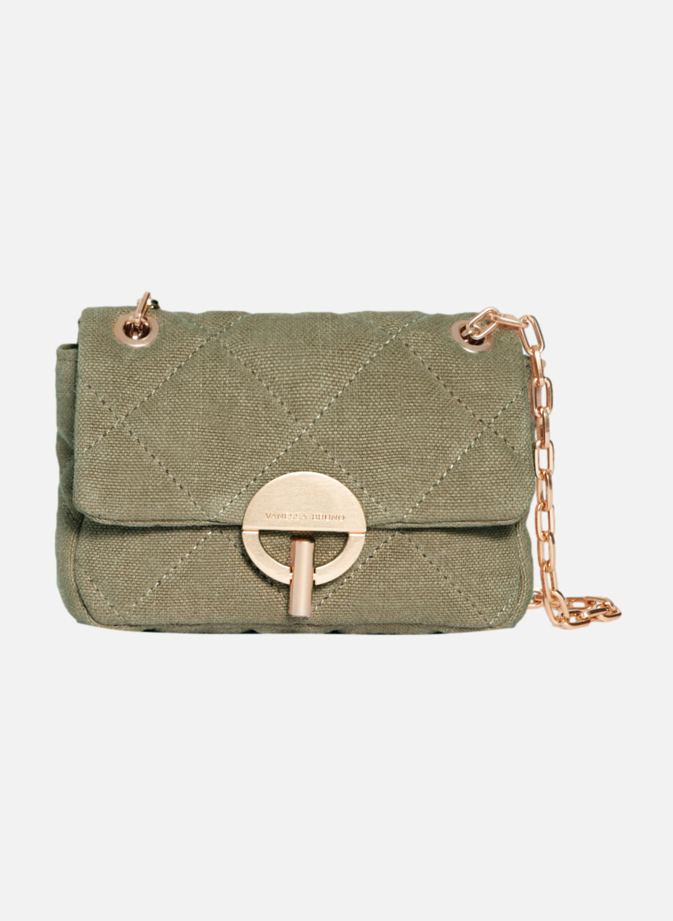 Petit sac moon en lin VANESSA BRUNO Vert