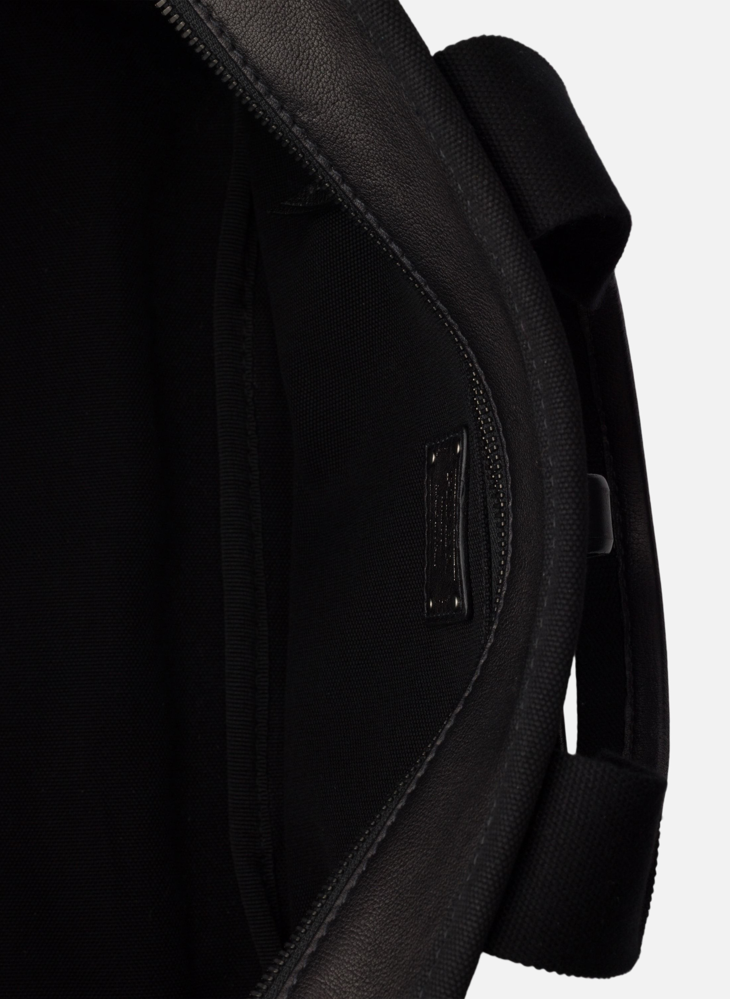 Grands cabas prada route en toile et cuir PRADA Noir