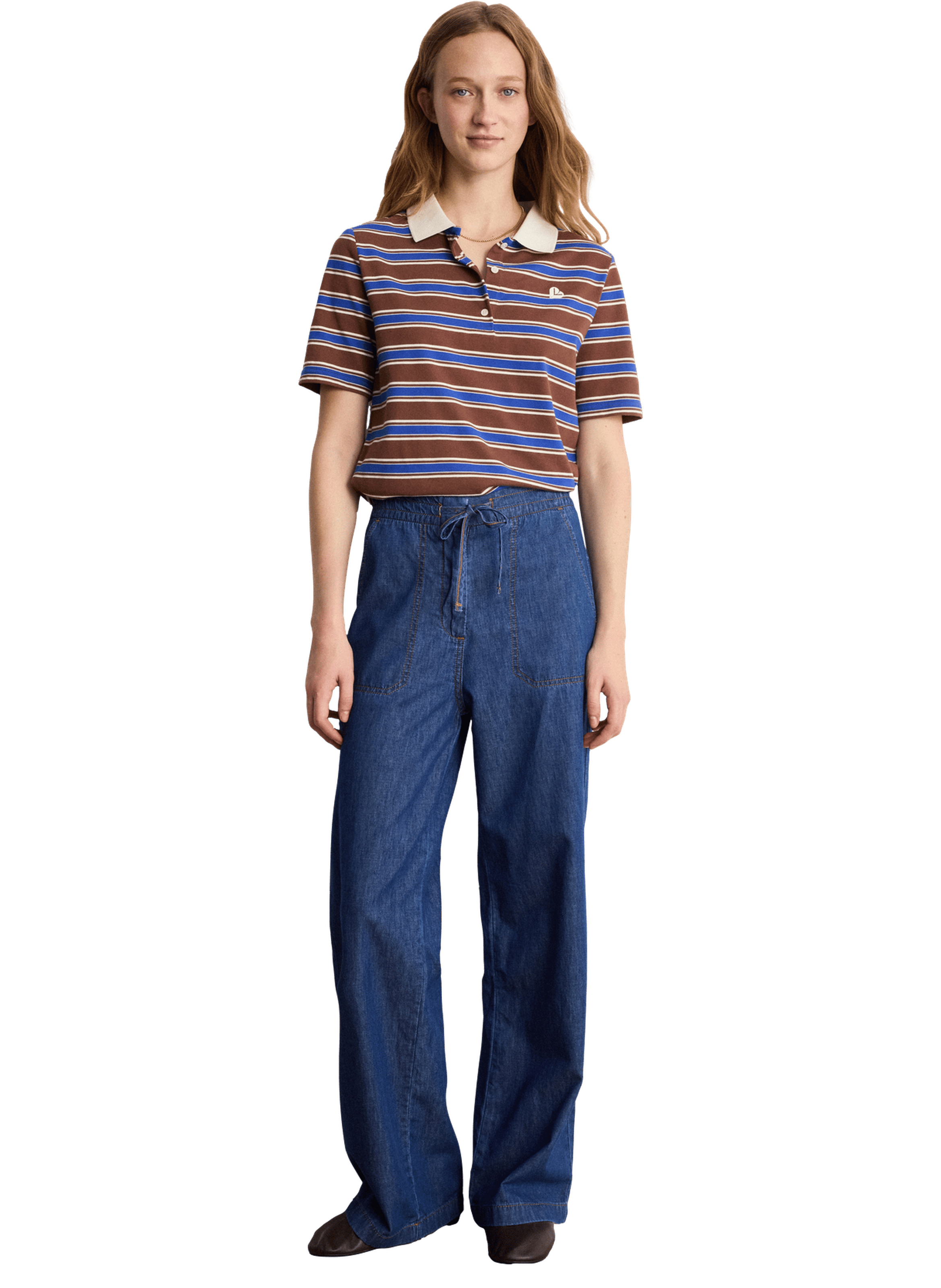 Pantalon large en denim souple - britany PABLO Bleu