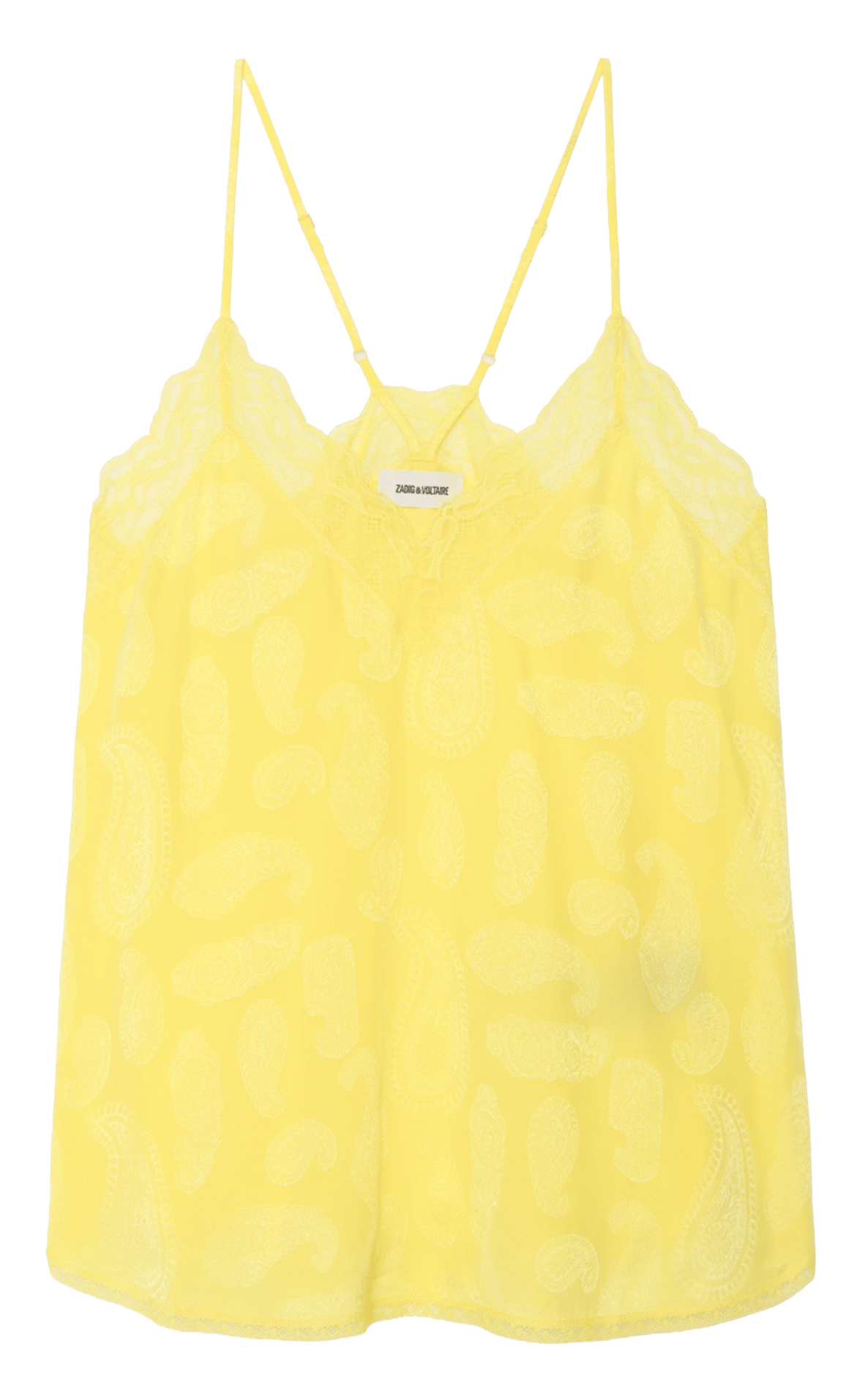 Caraco imprimé col v en soie christy ZADIG&VOLTAIRE Jaune