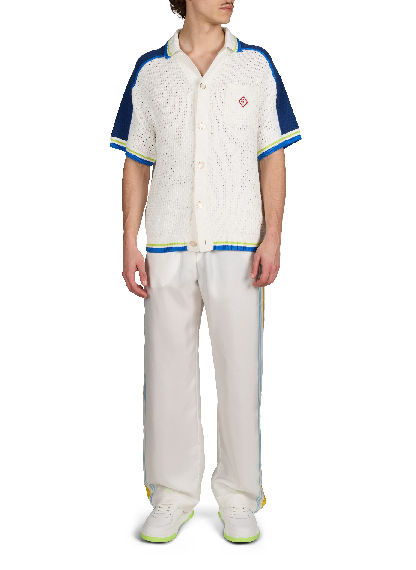 Short-sleeved knit shirt Multicolour