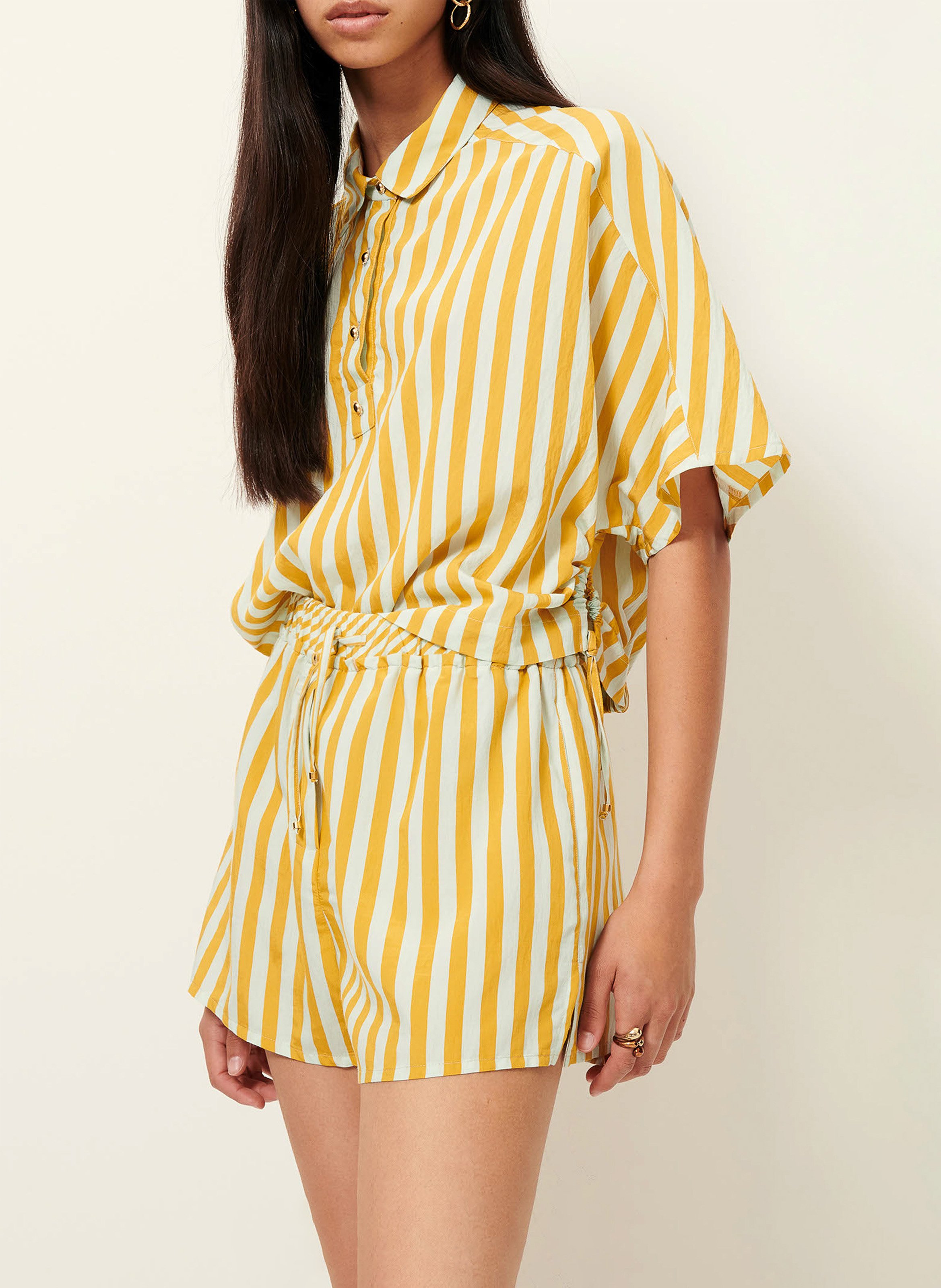 Top court ample à rayures lido SESSUN Jaune